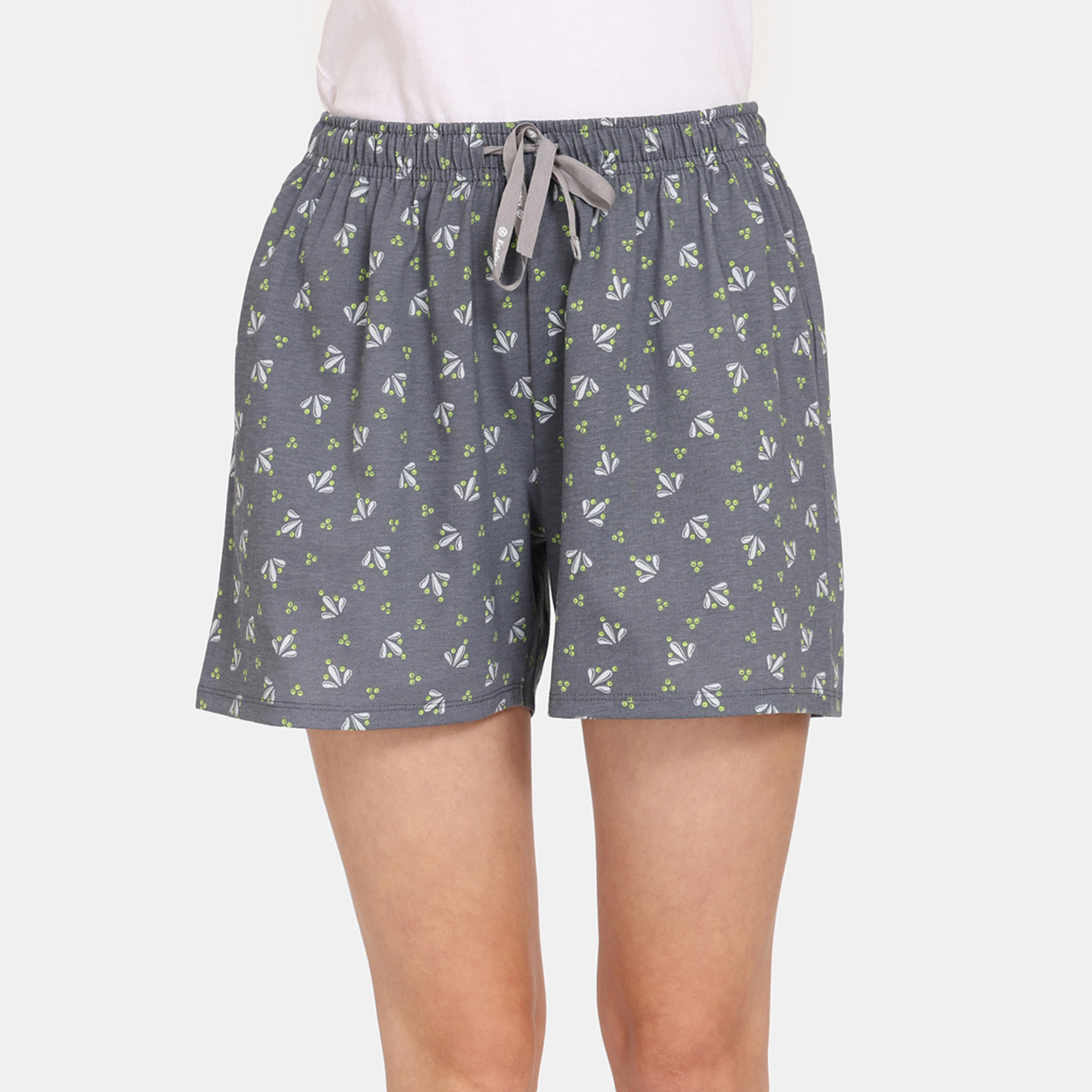 شورتات بطبعات ورباط إغلاق من زيفامي - طقم من قطعتين-women-clothing-nightwear-pyjamas-bottoms-image-3