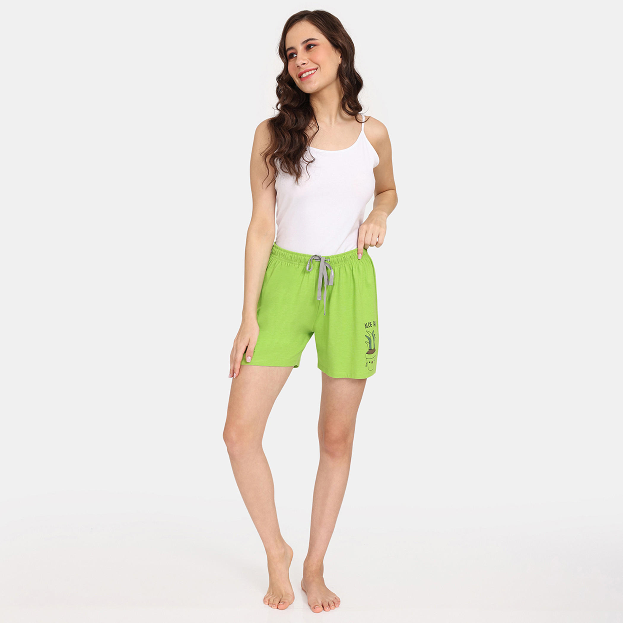 شورتات بطبعات ورباط إغلاق من زيفامي - طقم من قطعتين-women-clothing-nightwear-pyjamas-bottoms-image-7