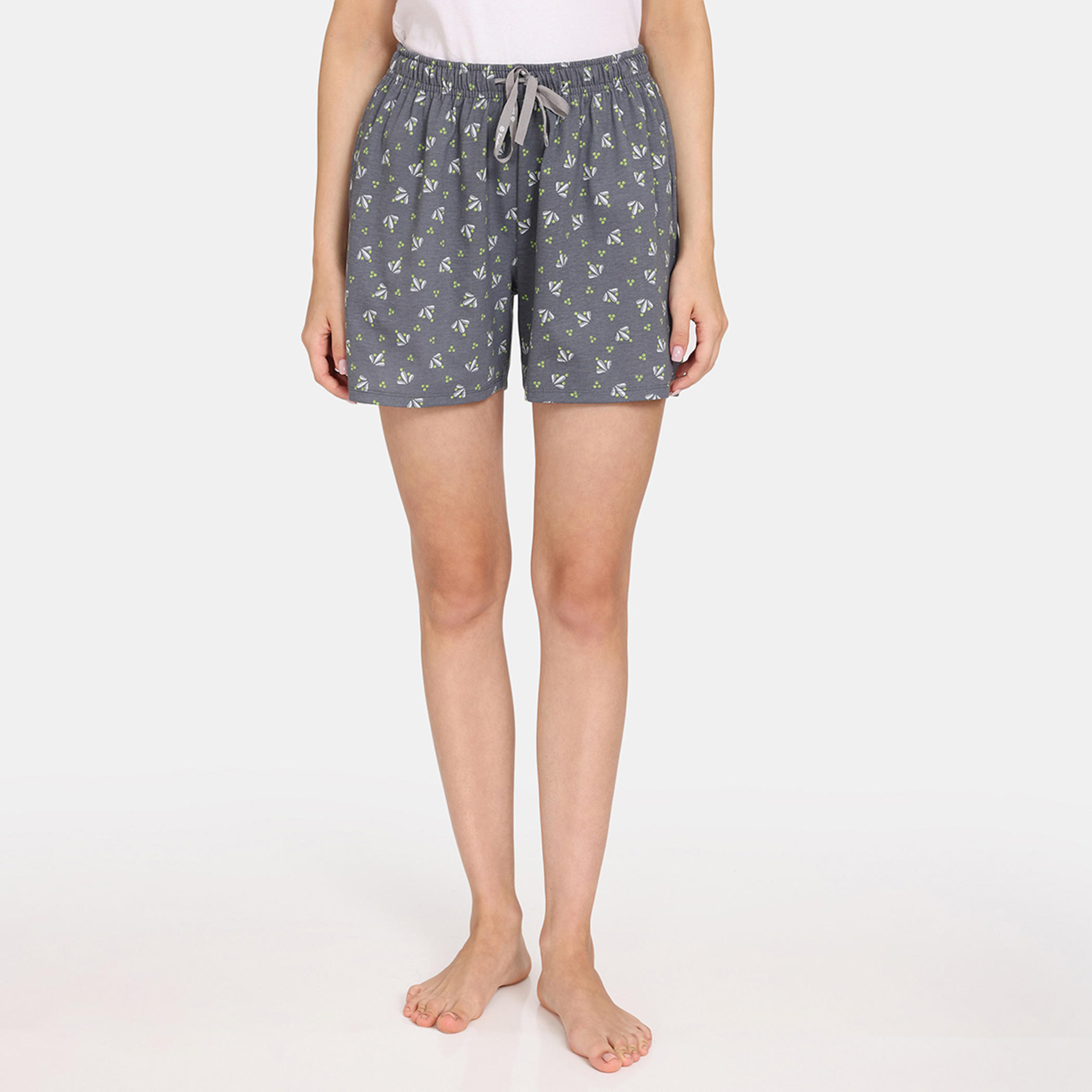 شورتات بطبعات ورباط إغلاق من زيفامي - طقم من قطعتين-women-clothing-nightwear-pyjamas-bottoms-image-9
