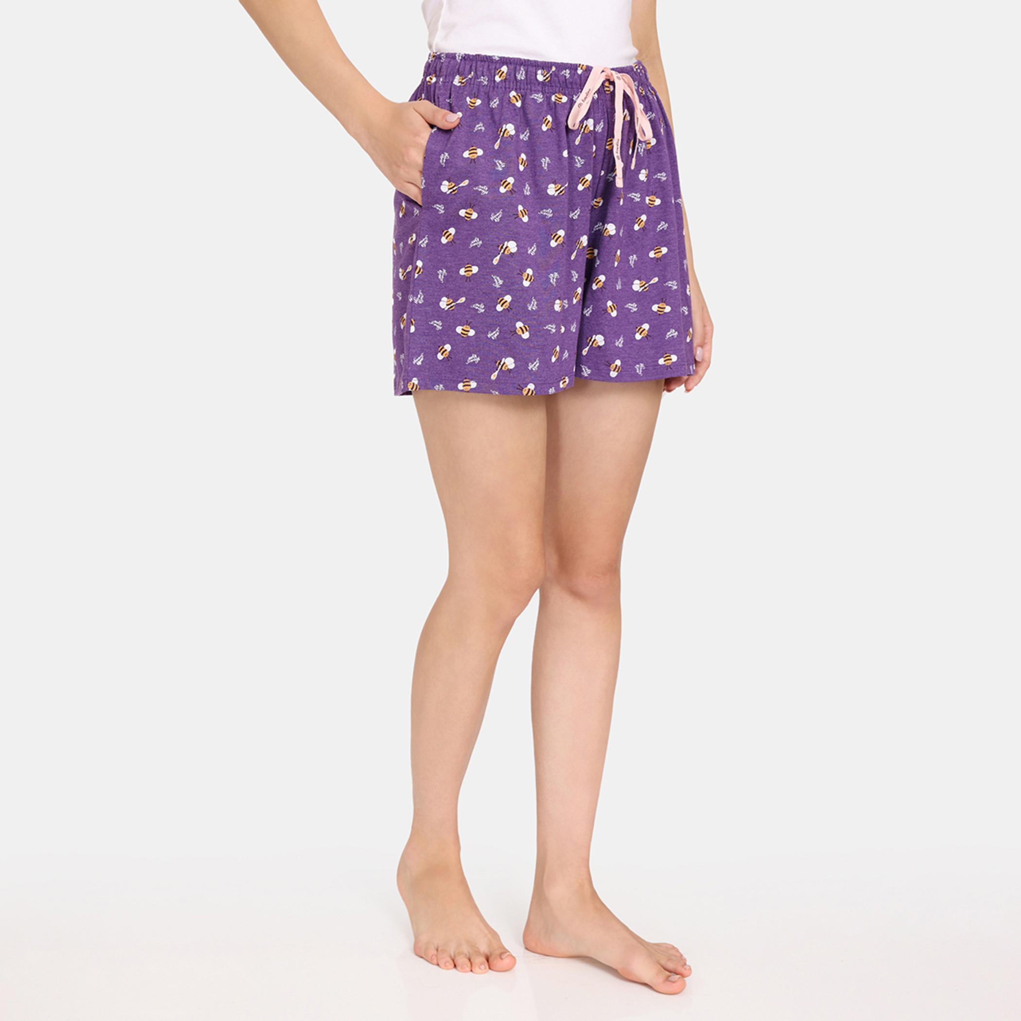 شورتات بطبعات ورباط إغلاق من زيفامي - طقم من قطعتين-women-clothing-nightwear-pyjamas-bottoms-image-5