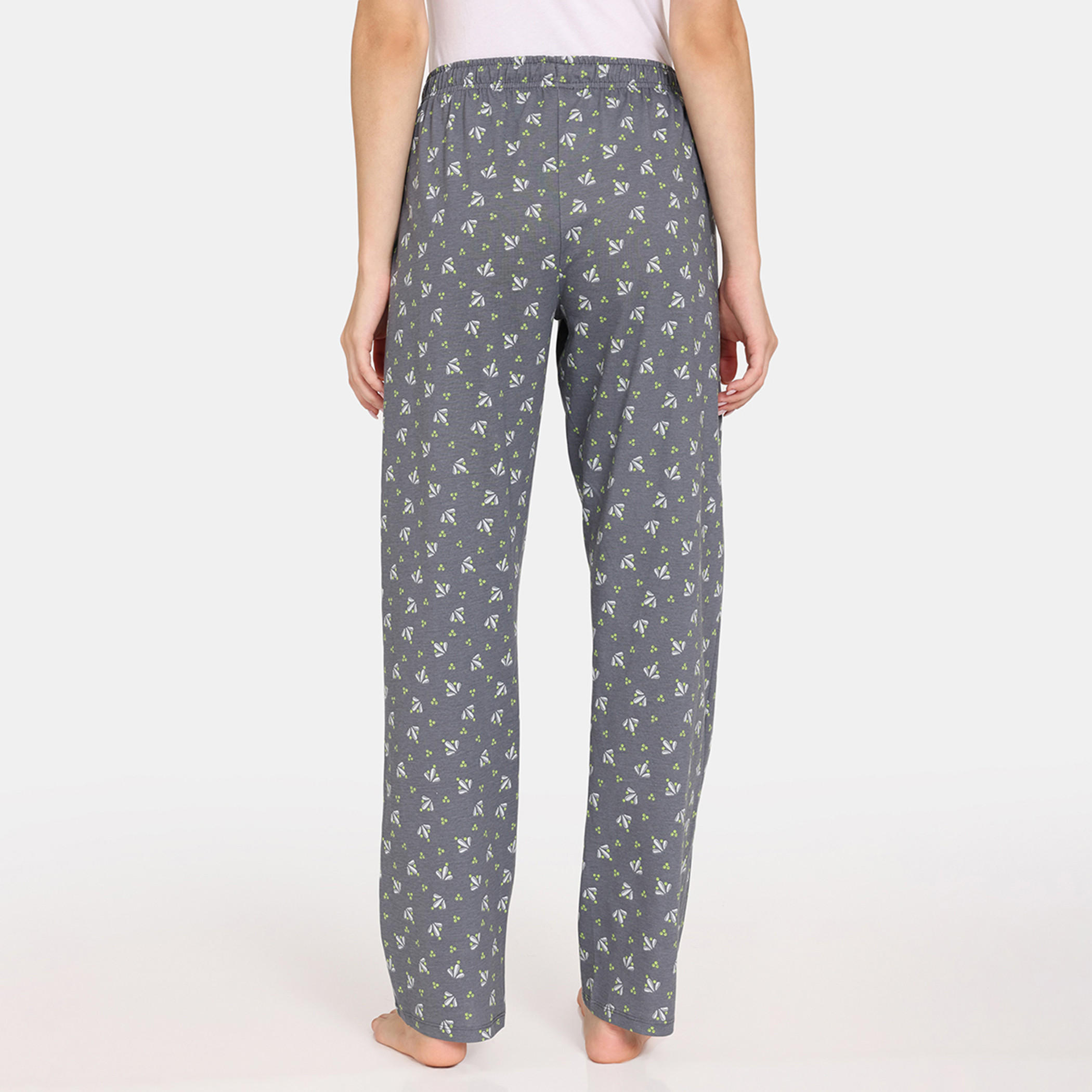 بنطلونات بيجاما برباط إغلاق وطبعات من زيفامي - طقم من قطعتن-women-clothing-nightwear-pyjamas-bottoms-image-11