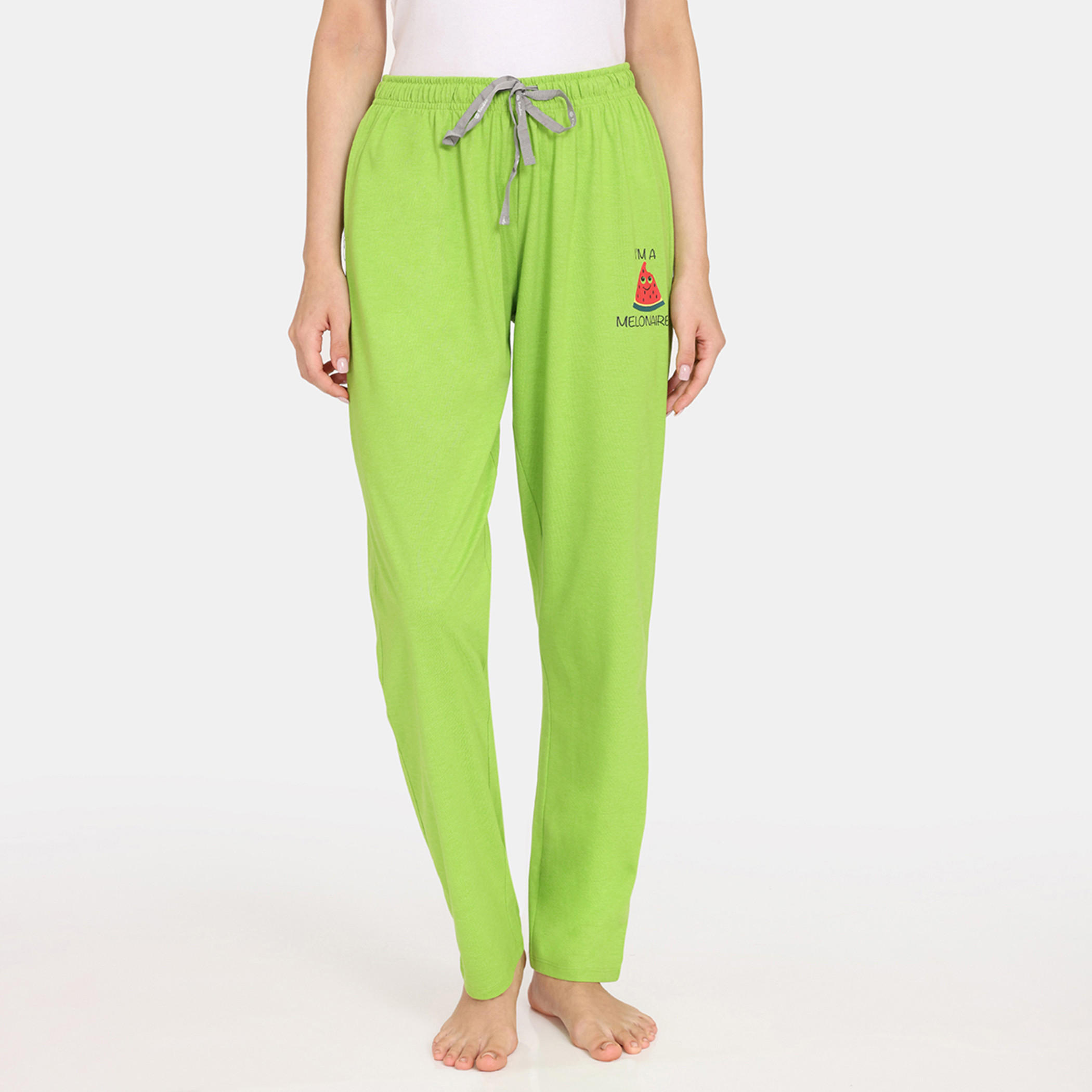 بنطلونات بيجاما برباط إغلاق وطبعات من زيفامي - طقم من قطعتن-women-clothing-nightwear-pyjamas-bottoms-image-4