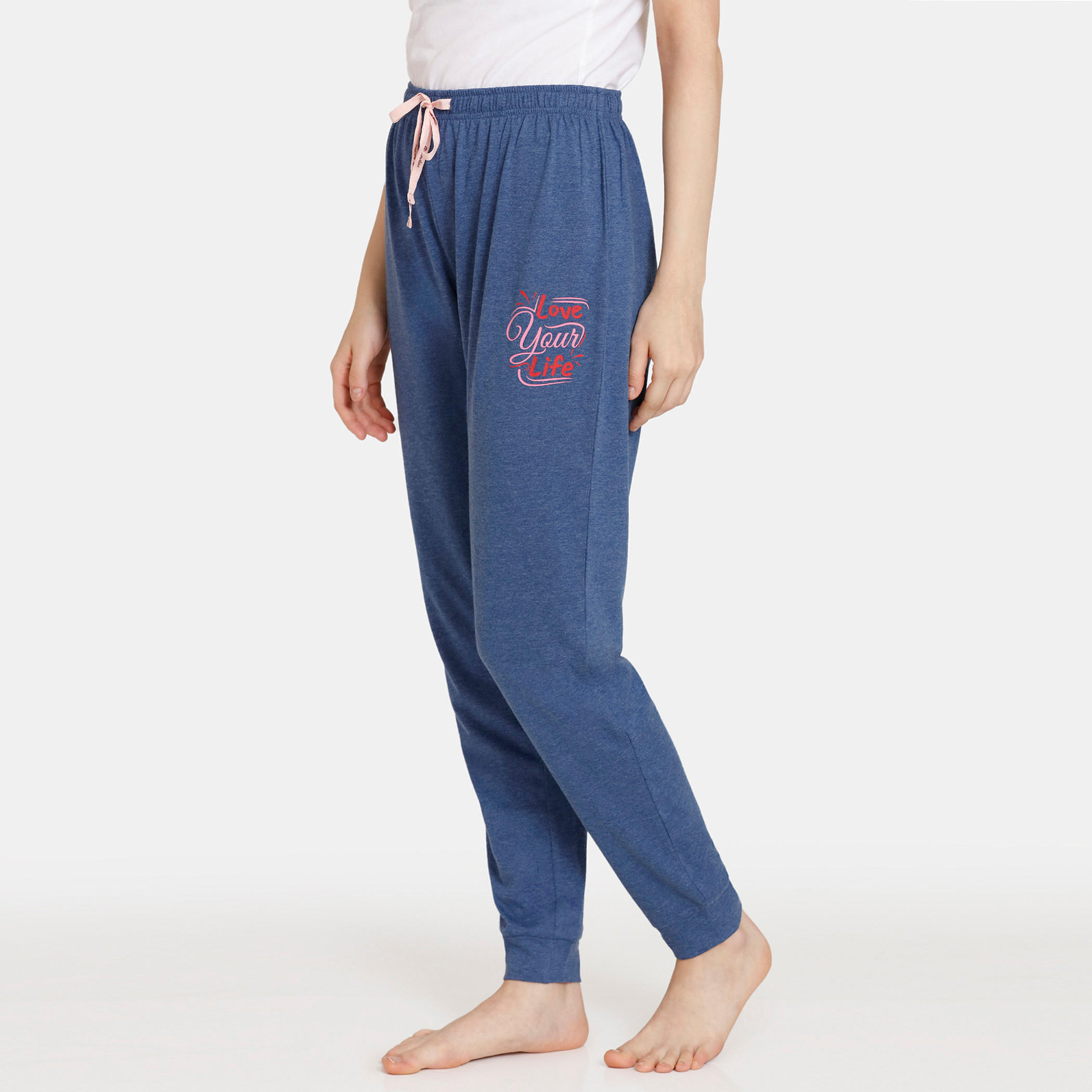 بنطلونات بيجاما برباط إغلاق وطبعات من زيفامي - طقم من قطعتين-women-clothing-nightwear-pyjamas-bottoms-image-1
