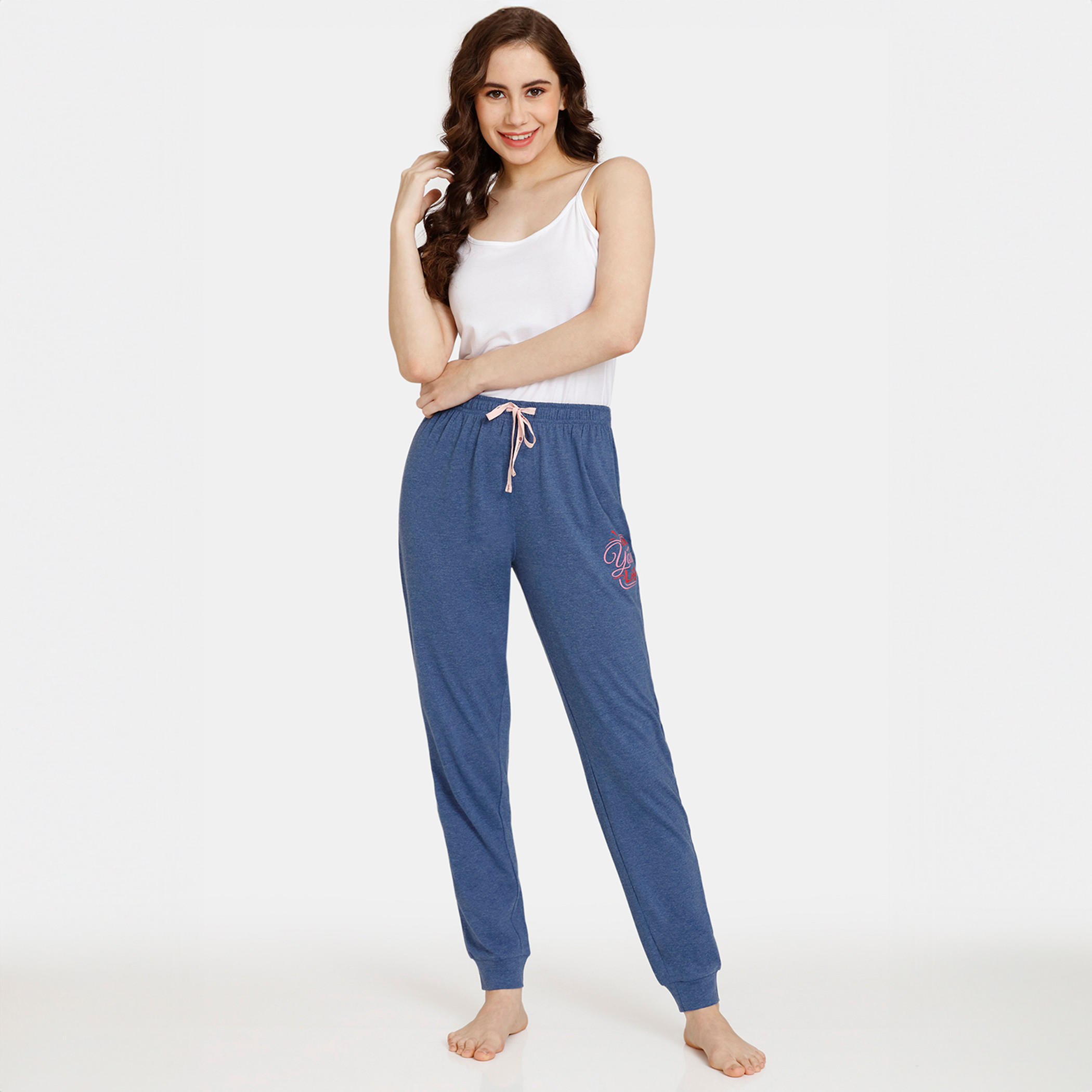 بنطلونات بيجاما برباط إغلاق وطبعات من زيفامي - طقم من قطعتين-women-clothing-nightwear-pyjamas-bottoms-image-9