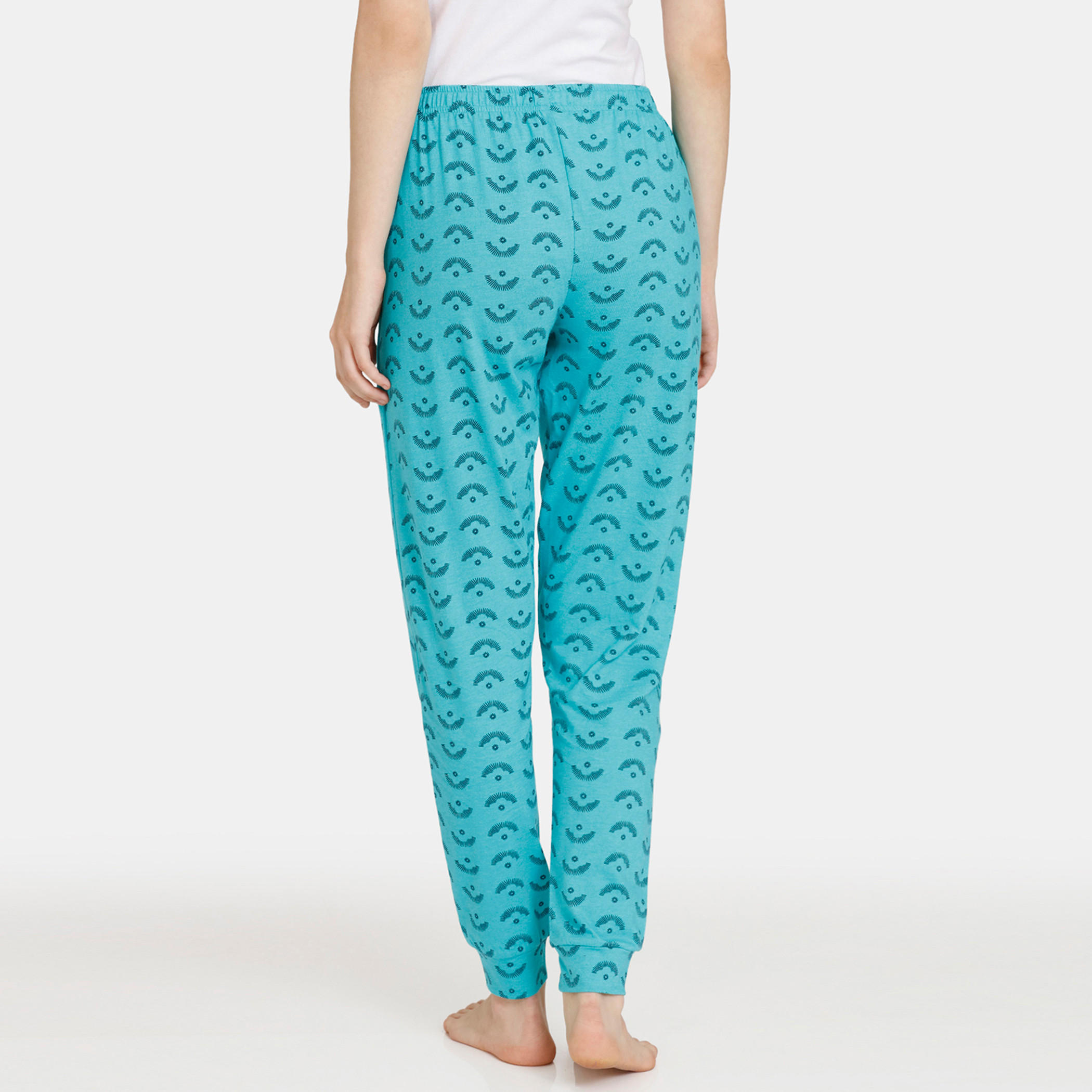 بنطلونات بيجاما برباط إغلاق وطبعات من زيفامي - طقم من قطعتين-women-clothing-nightwear-pyjamas-bottoms-image-5