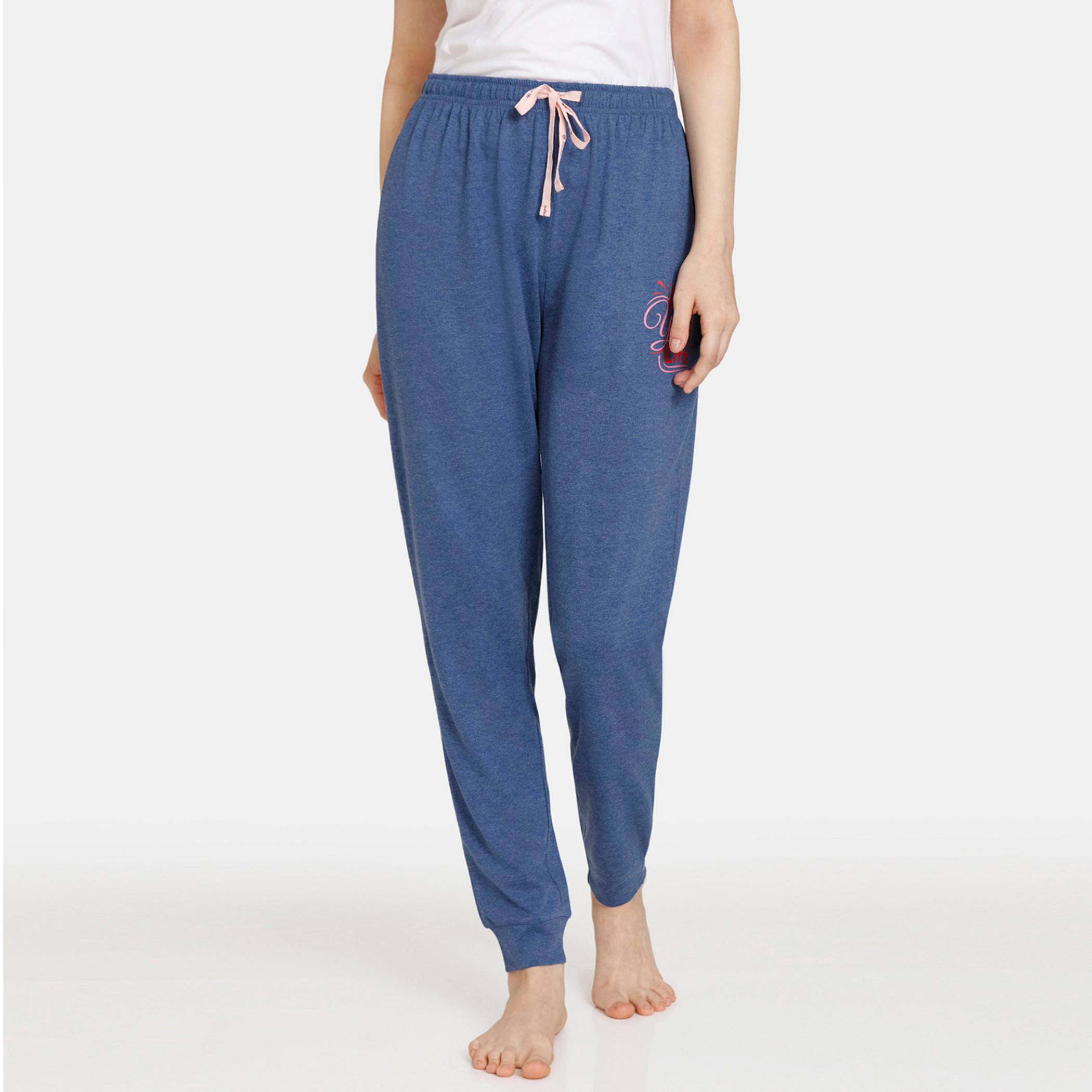 بنطلونات بيجاما برباط إغلاق وطبعات من زيفامي - طقم من قطعتين-women-clothing-nightwear-pyjamas-bottoms-image-9