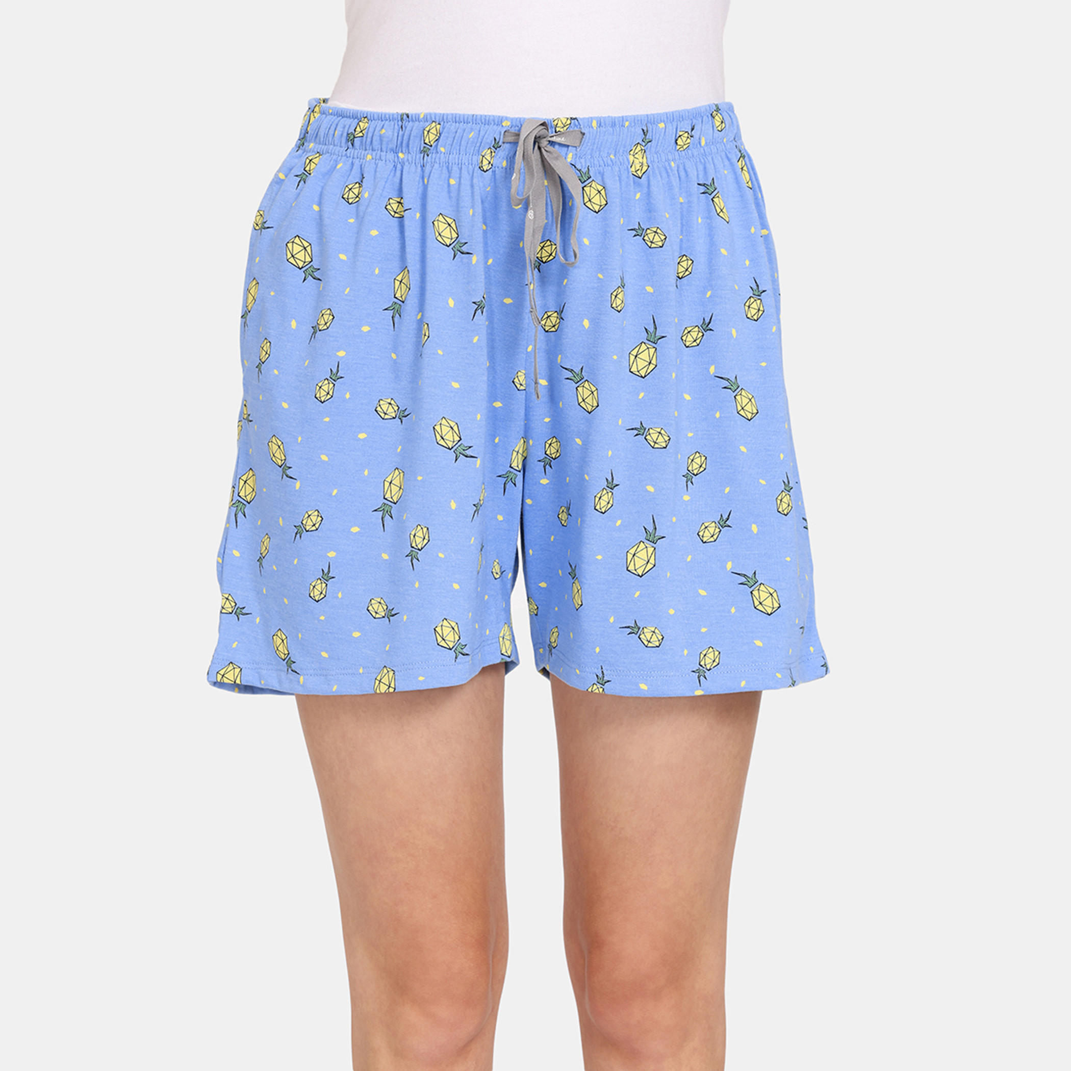 شورت بطبعات زهرية ورباط إغلاق من زيفامي - طقم من قطعتين-women-clothing-nightwear-pyjamas-bottoms-image-36