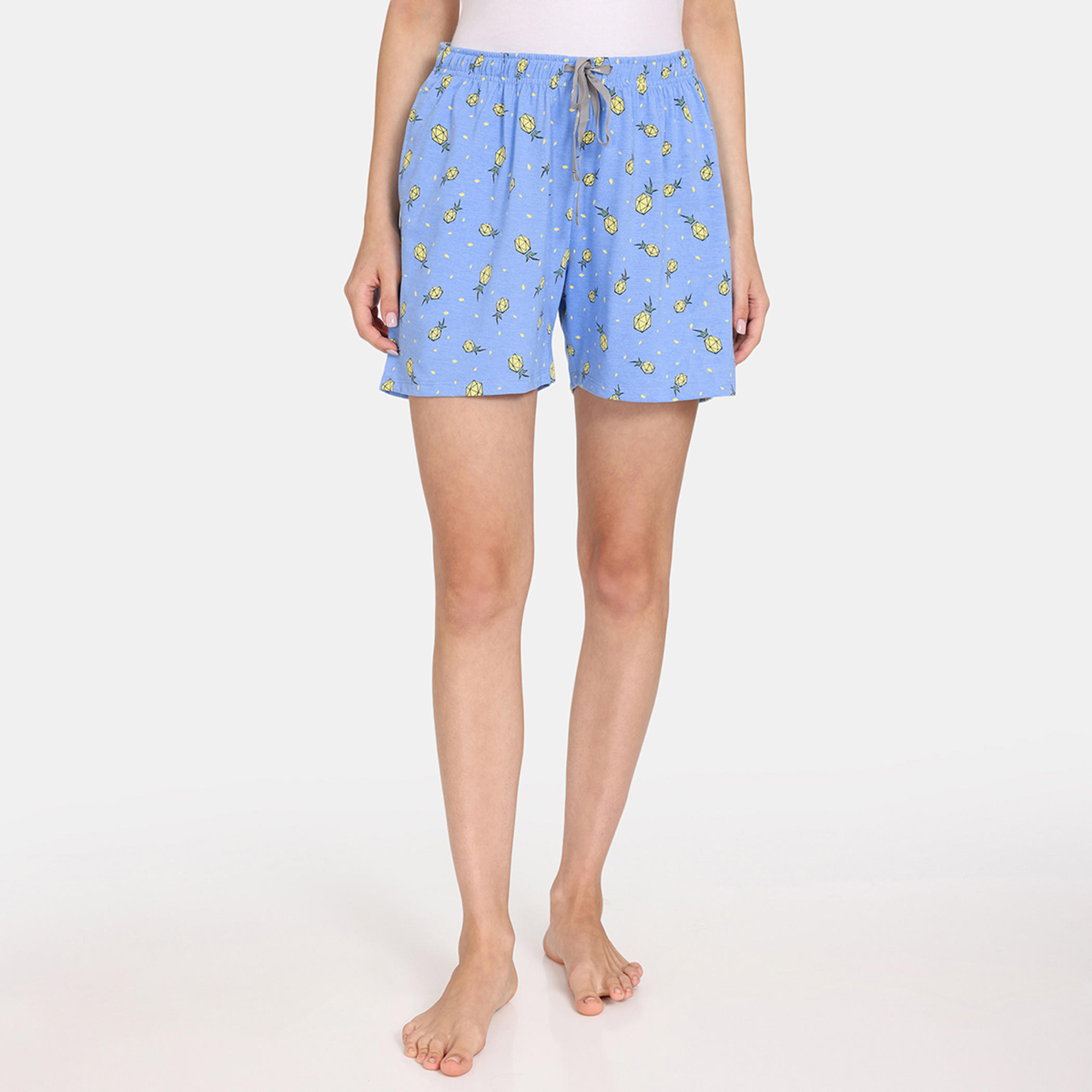 شورت بطبعات زهرية ورباط إغلاق من زيفامي - طقم من قطعتين-women-clothing-nightwear-pyjamas-bottoms-image-42