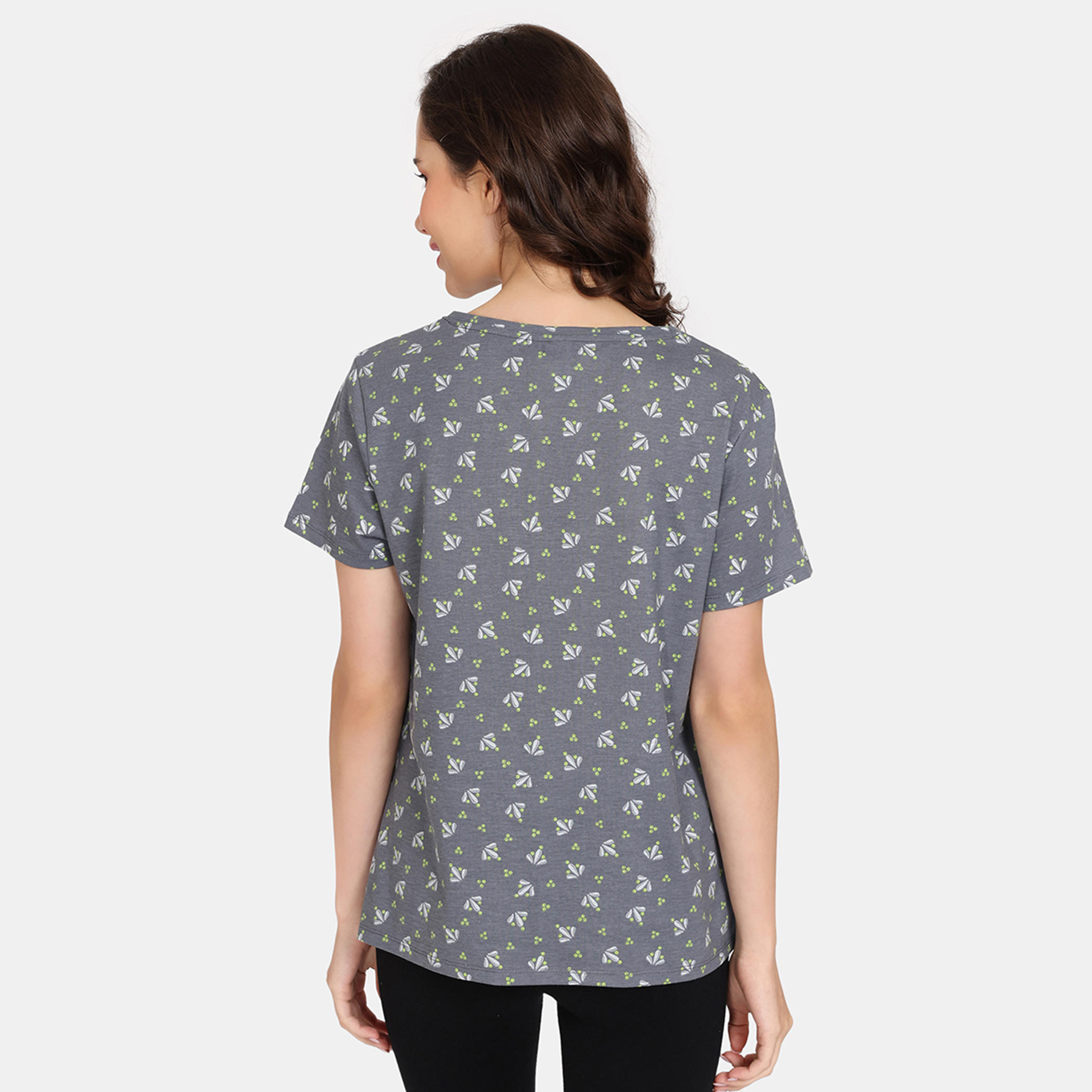 تيشيرتات بأكمام قصيرة وطبعات من زيفامي - طقم من قطعتين-women-clothing-nightwear-pyjamas-tops-image-11