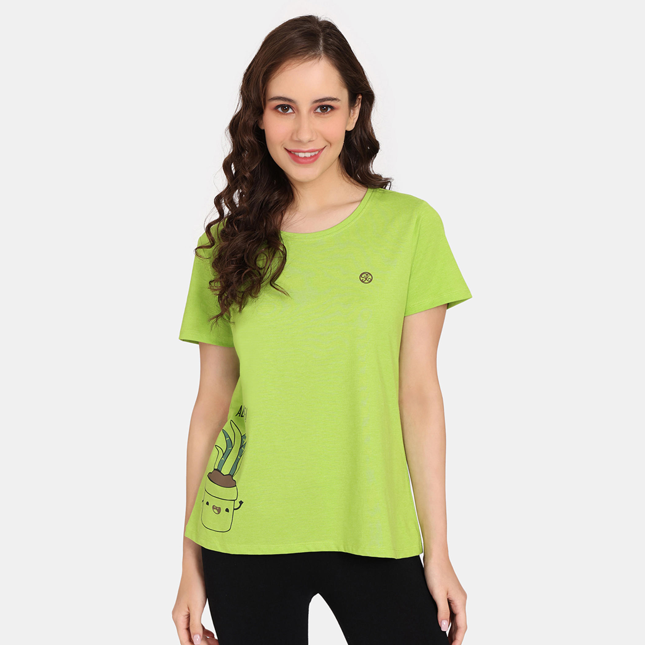 تيشيرتات بأكمام قصيرة وطبعات من زيفامي - طقم من قطعتين-women-clothing-nightwear-pyjamas-tops-image-4