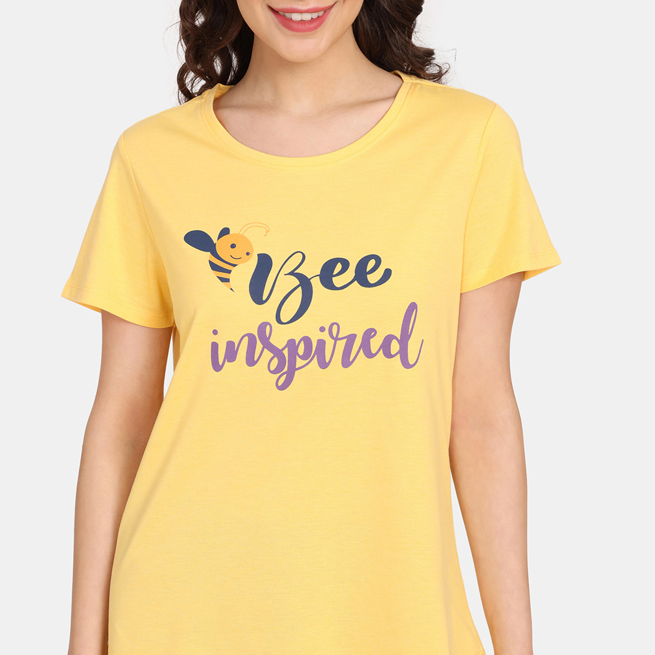 تيشيرتات بأكمام قصيرة وطبعات من زيفامي - طقم من قطعتين-women-clothing-nightwear-pyjamas-tops-image-3