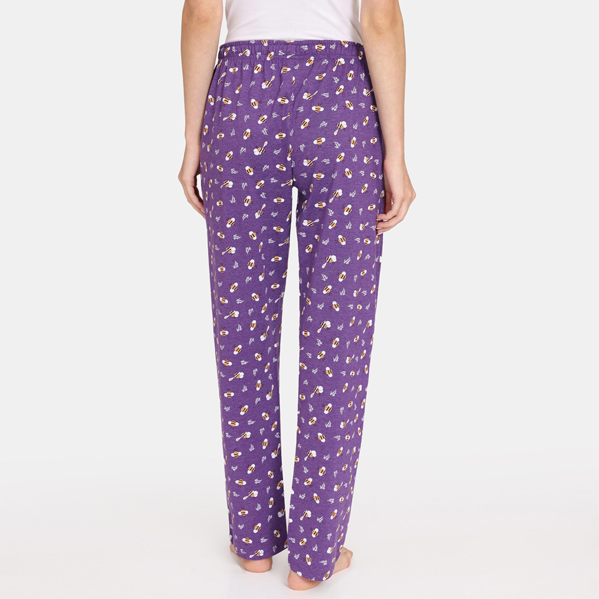 بنطلونات بيجاما برباط إغلاق وطبعات من زيفامي - طقم من قطعتين-women-clothing-nightwear-pyjamas-bottoms-image-11