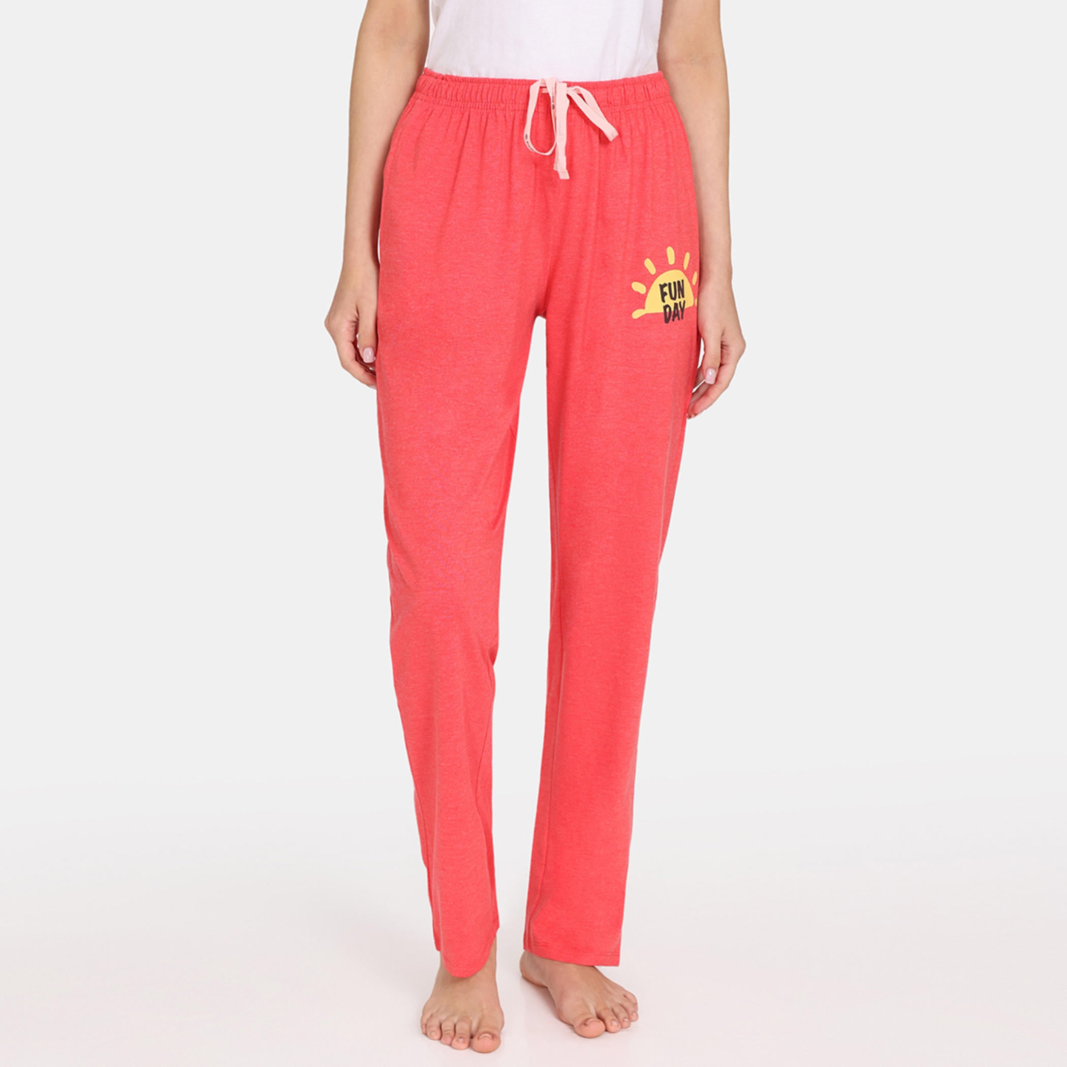 بنطلونات بيجاما برباط إغلاق وطبعات من زيفامي - طقم من قطعتين-women-clothing-nightwear-pyjamas-bottoms-image-4