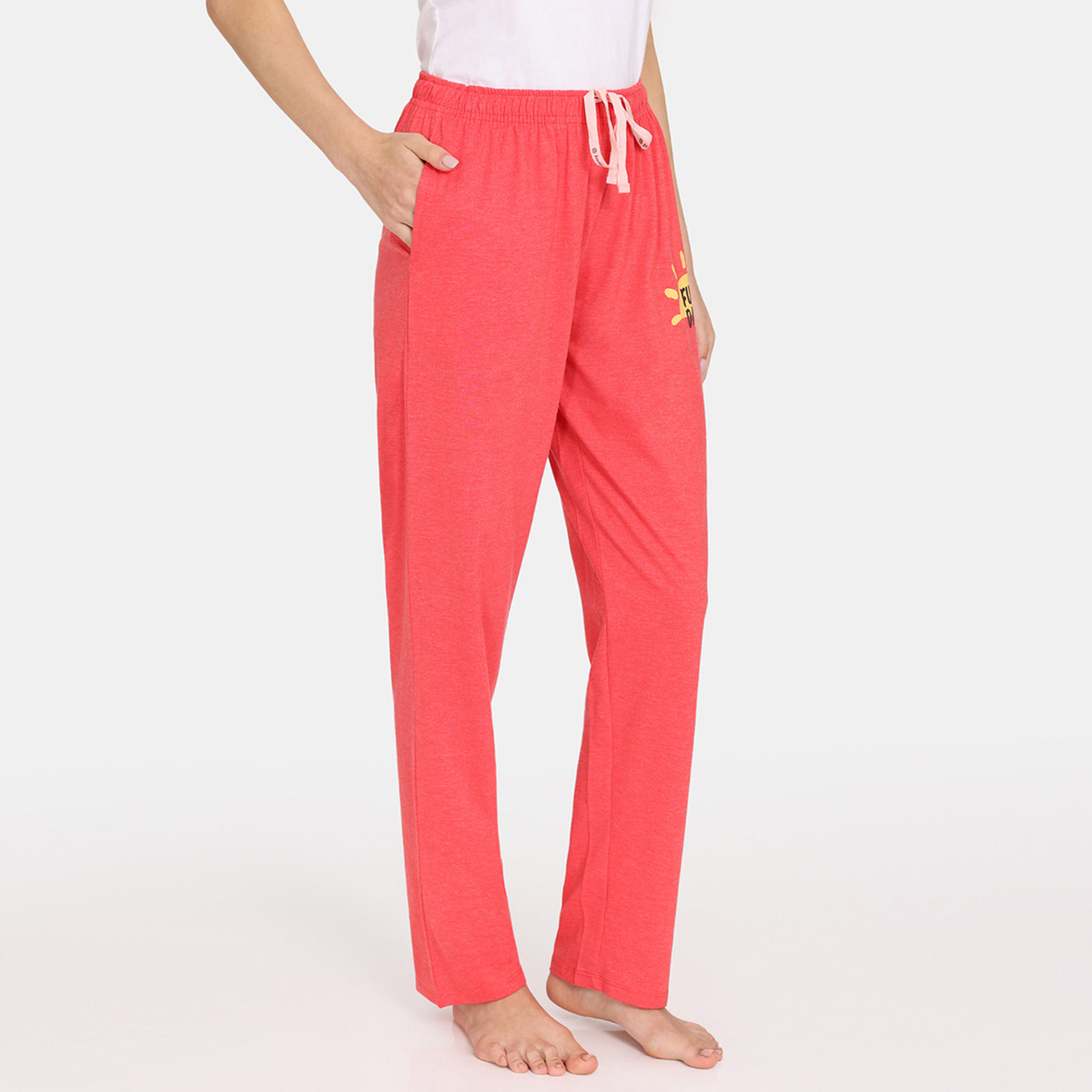 بنطلونات بيجاما برباط إغلاق وطبعات من زيفامي - طقم من قطعتين-women-clothing-nightwear-pyjamas-bottoms-image-5