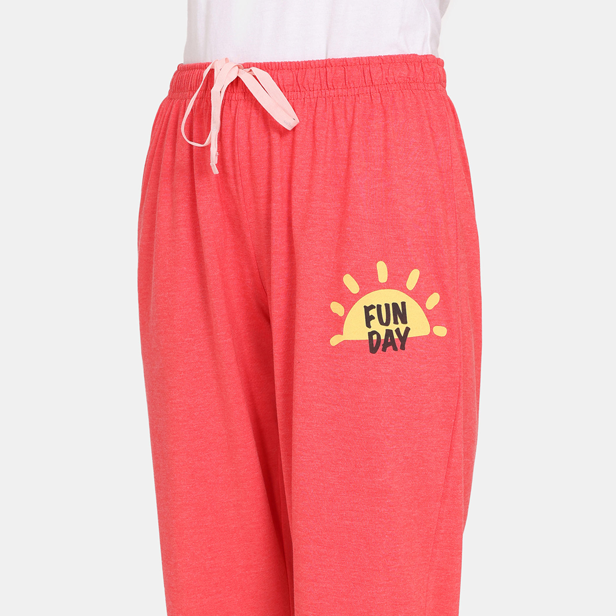 بنطلونات بيجاما برباط إغلاق وطبعات من زيفامي - طقم من قطعتين-women-clothing-nightwear-pyjamas-bottoms-image-8