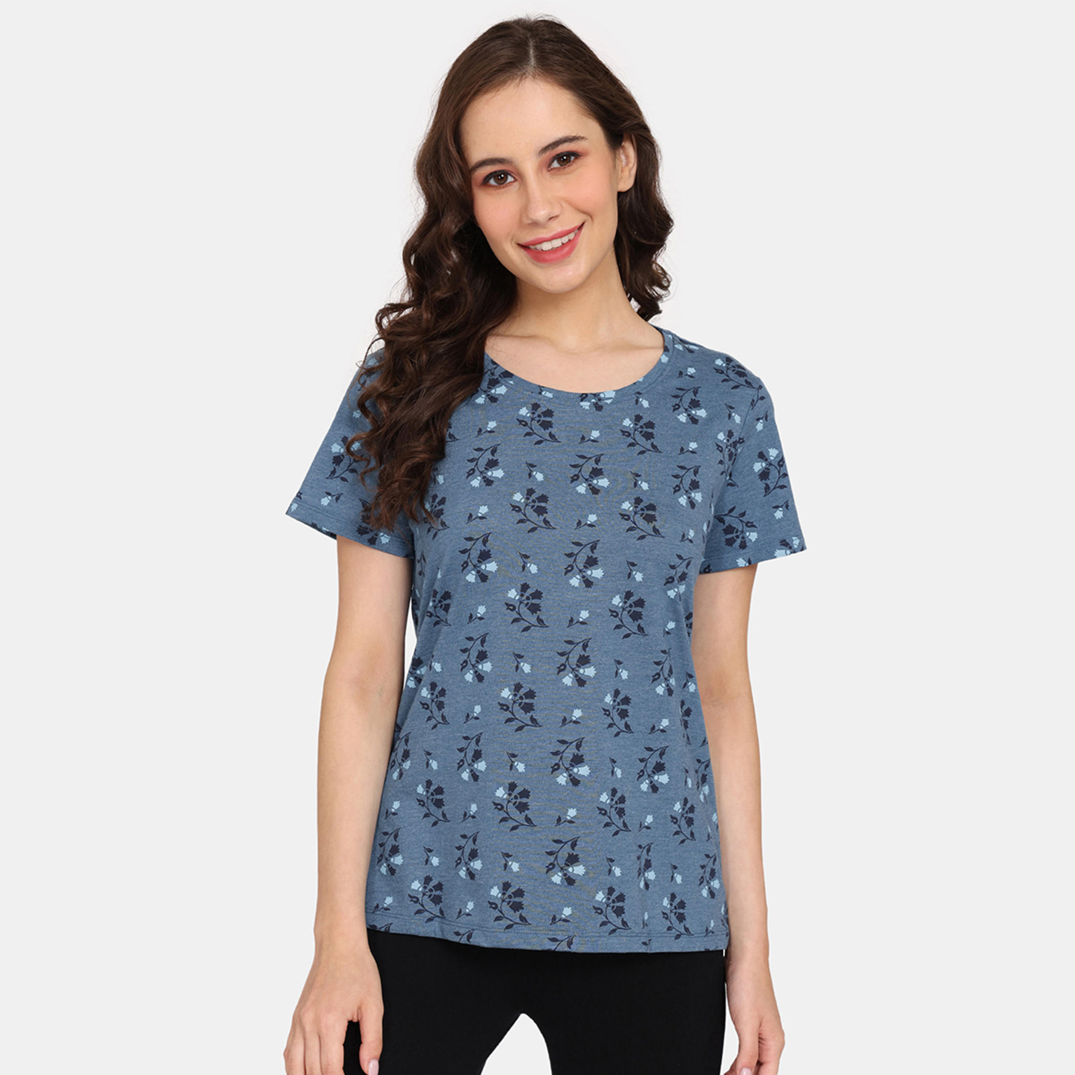 تيشيرتات بأكمام قصيرة وطبعات من زيفامي - طقم من قطعتين-women-clothing-nightwear-pyjamas-tops-image-9