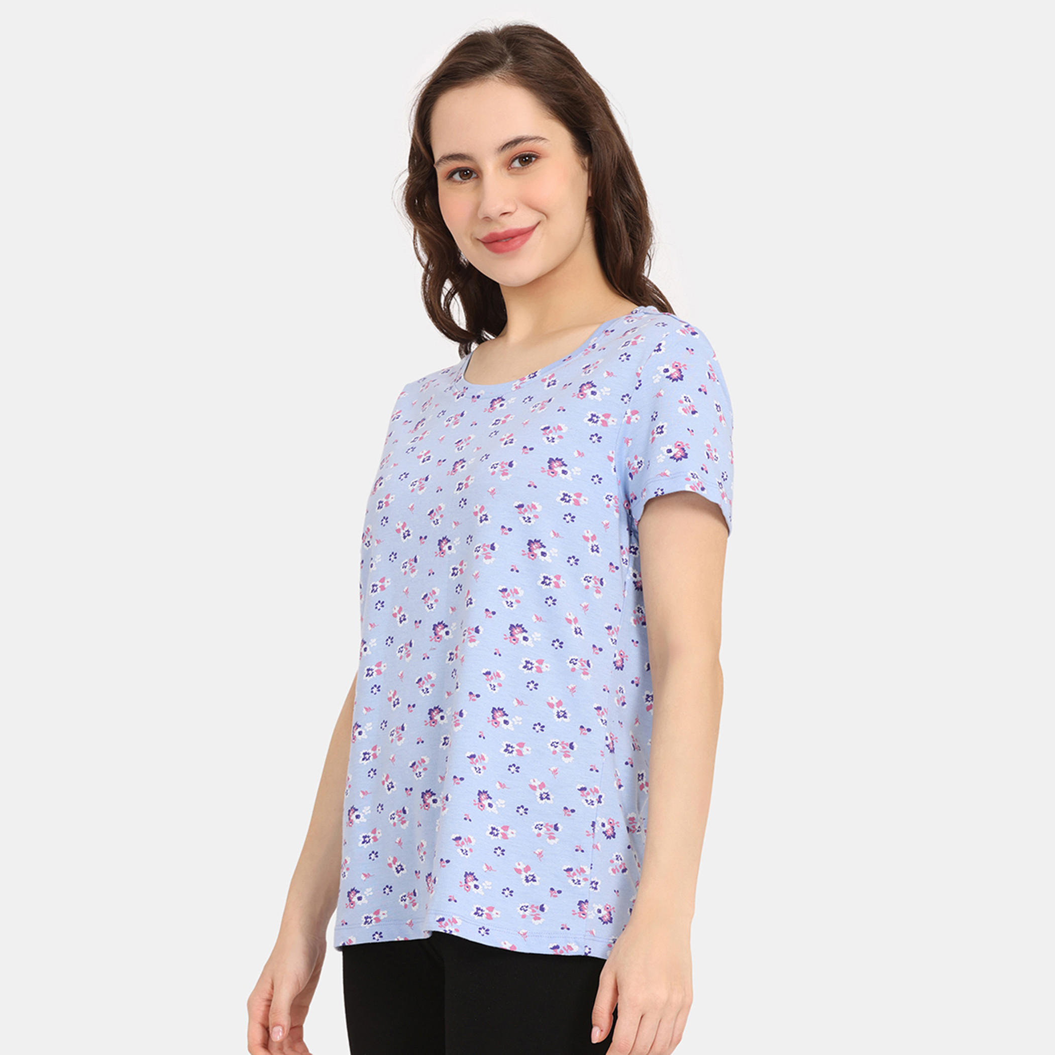 تيشيرتات بأكمام قصيرة وطبعات من زيفامي - طقم من قطعتين-women-clothing-nightwear-pyjamas-tops-image-21
