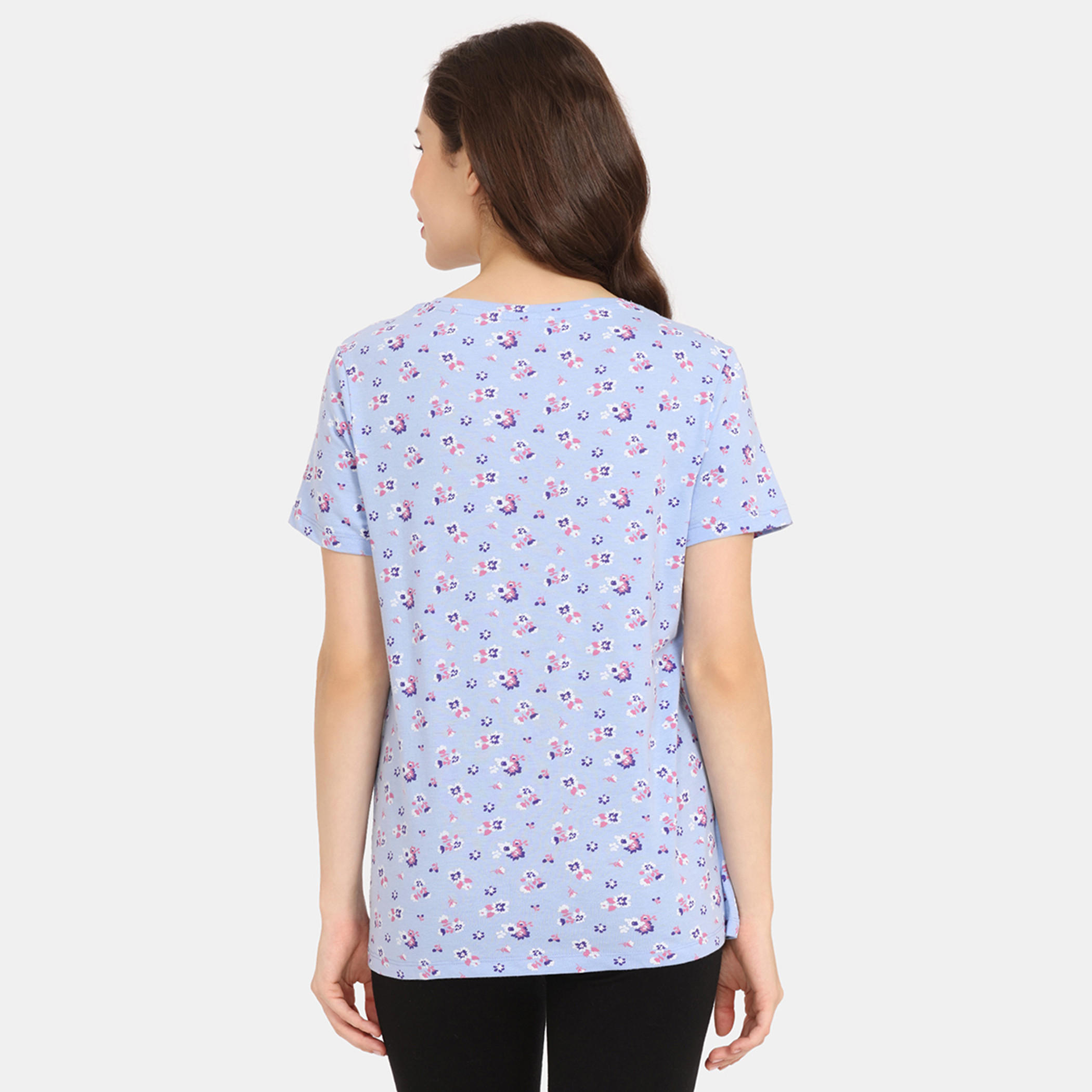 تيشيرتات بأكمام قصيرة وطبعات من زيفامي - طقم من قطعتين-women-clothing-nightwear-pyjamas-tops-image-22