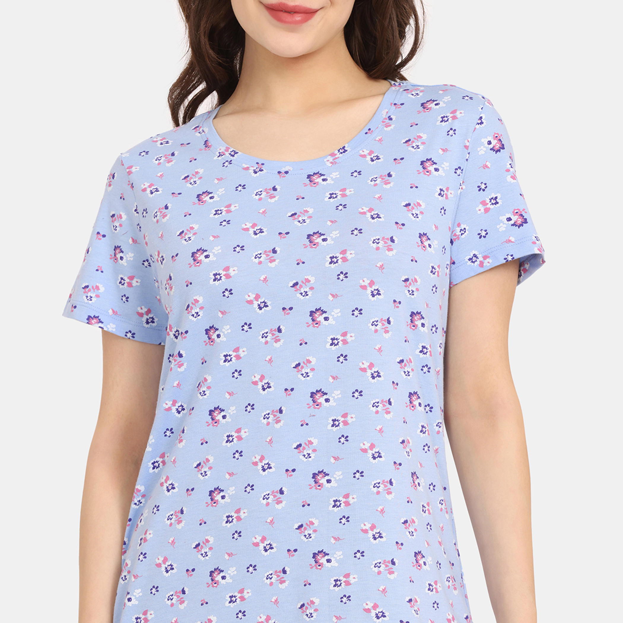 تيشيرتات بأكمام قصيرة وطبعات من زيفامي - طقم من قطعتين-women-clothing-nightwear-pyjamas-tops-image-14
