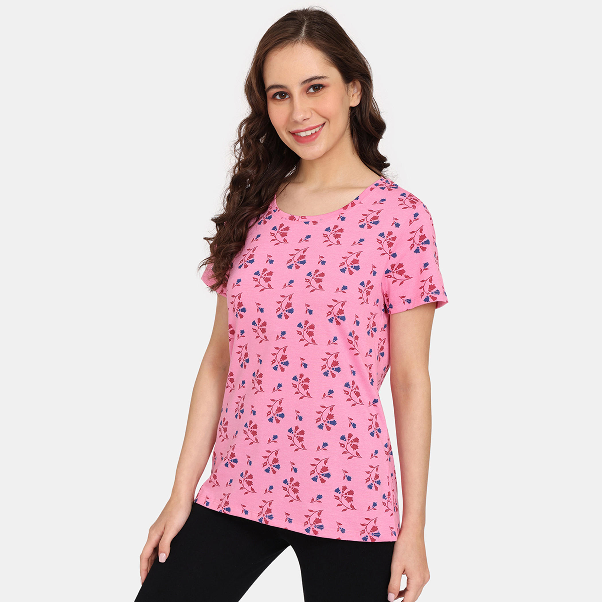 تيشيرتات بأكمام قصيرة وطبعات من زيفامي - طقم من قطعتين-women-clothing-nightwear-pyjamas-tops-image-32