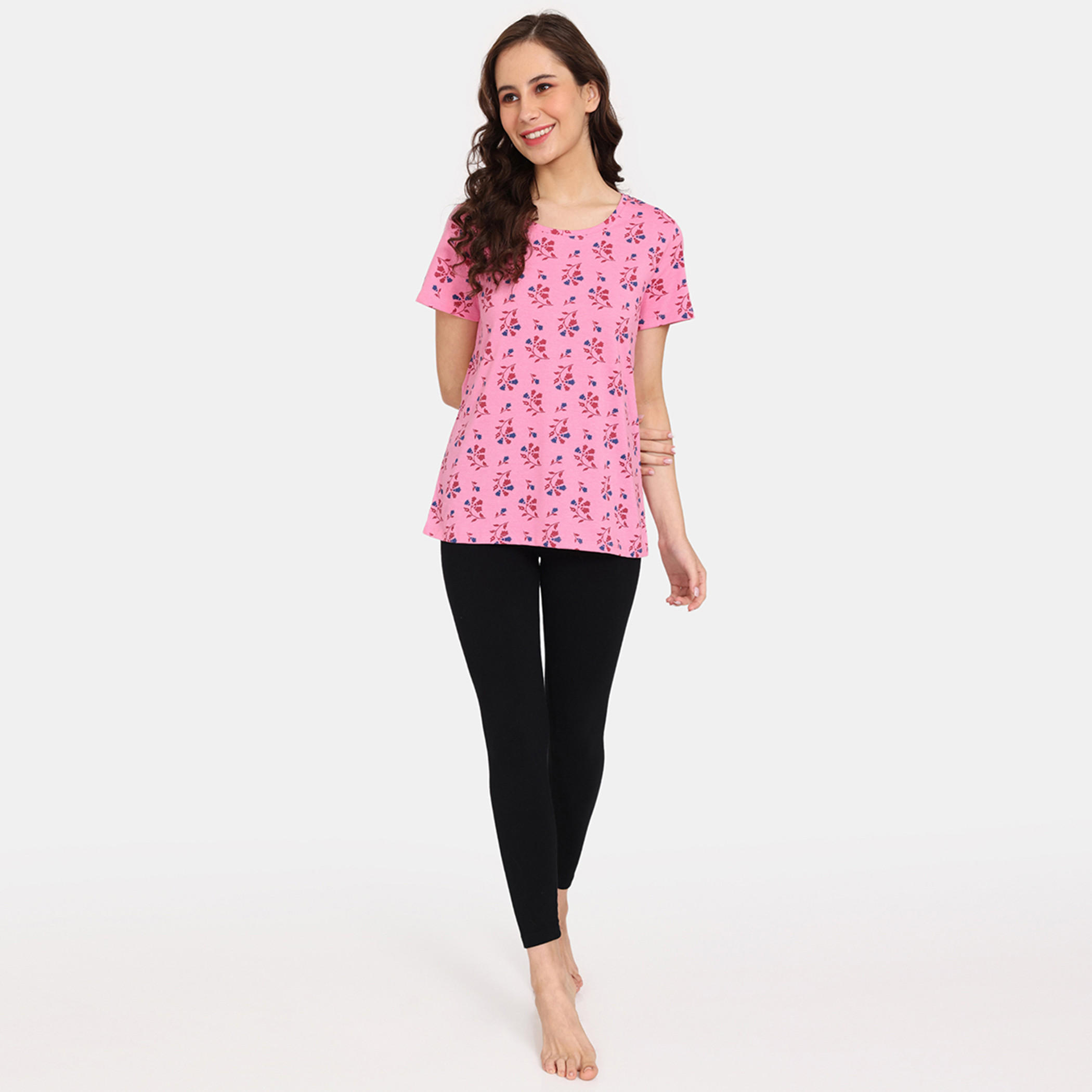 تيشيرتات بأكمام قصيرة وطبعات من زيفامي - طقم من قطعتين-women-clothing-nightwear-pyjamas-tops-image-24