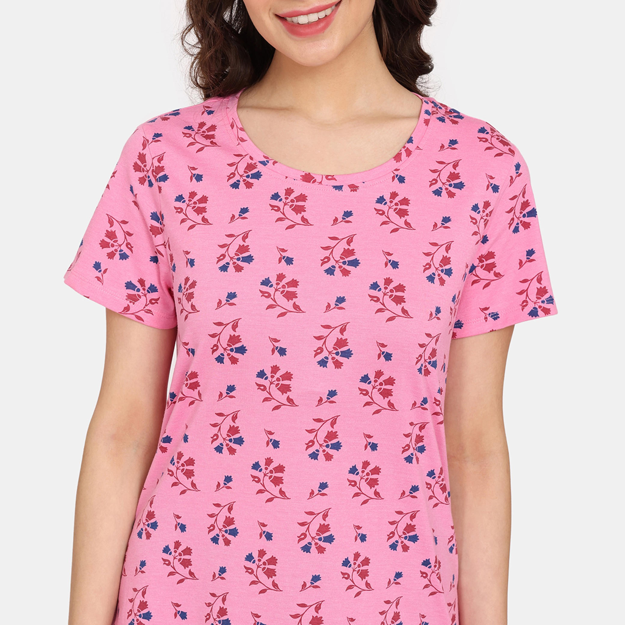تيشيرتات بأكمام قصيرة وطبعات من زيفامي - طقم من قطعتين-women-clothing-nightwear-pyjamas-tops-image-25