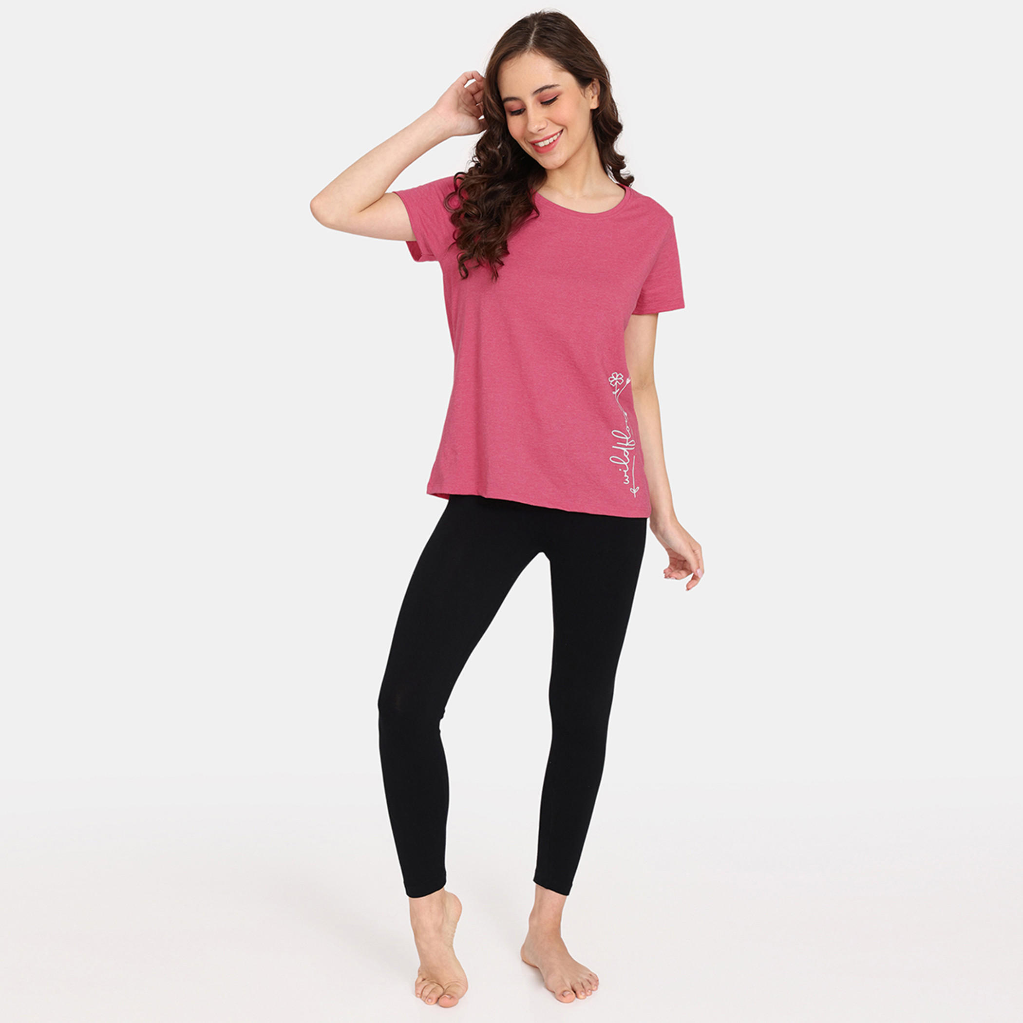 تيشيرتات بأكمام قصيرة وطبعات من زيفامي - طقم من قطعتين-women-clothing-nightwear-pyjamas-tops-image-29