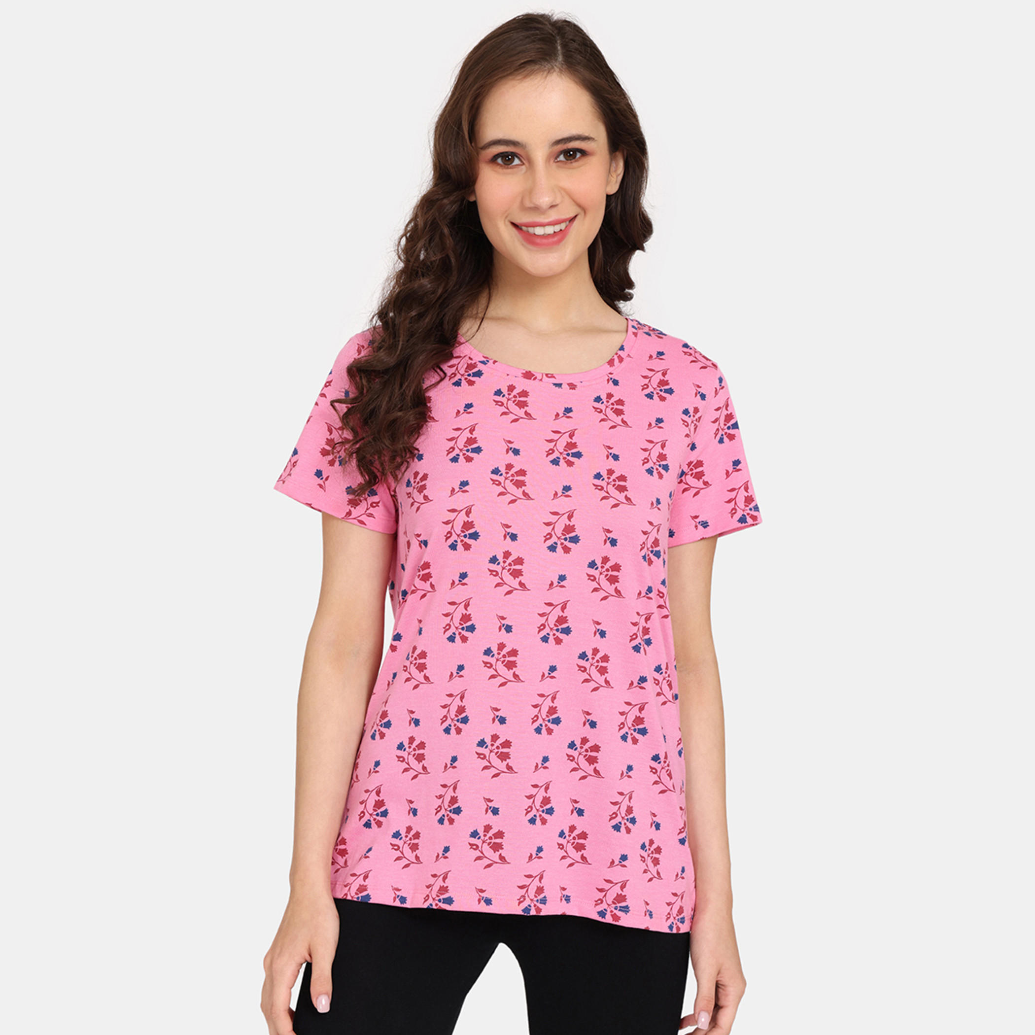 تيشيرتات بأكمام قصيرة وطبعات من زيفامي - طقم من قطعتين-women-clothing-nightwear-pyjamas-tops-image-31