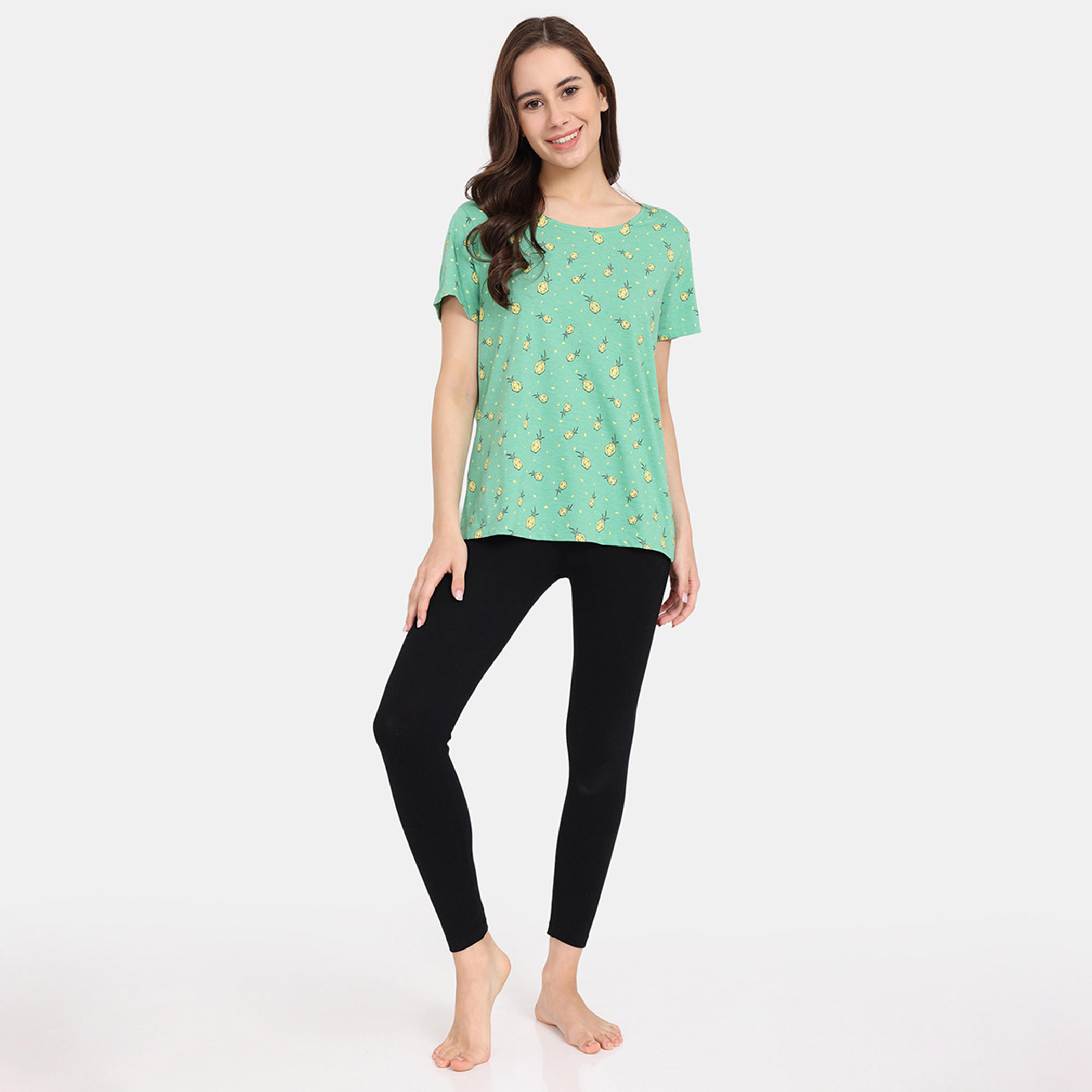 تيشيرتات بأكمام قصيرة وطبعات من زيفامي - طقم من قطعتين-women-clothing-nightwear-pyjamas-tops-image-35