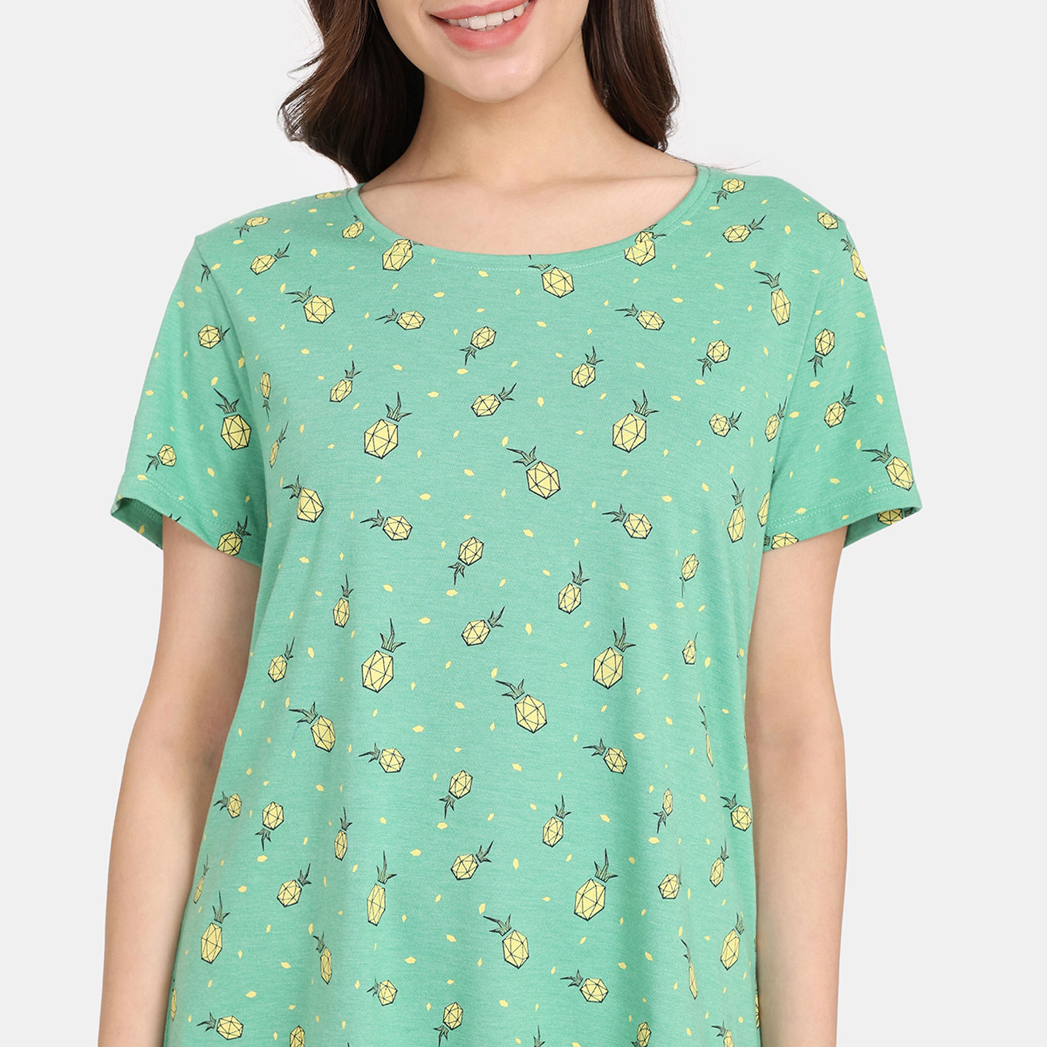 تيشيرتات بأكمام قصيرة وطبعات من زيفامي - طقم من قطعتين-women-clothing-nightwear-pyjamas-tops-image-36