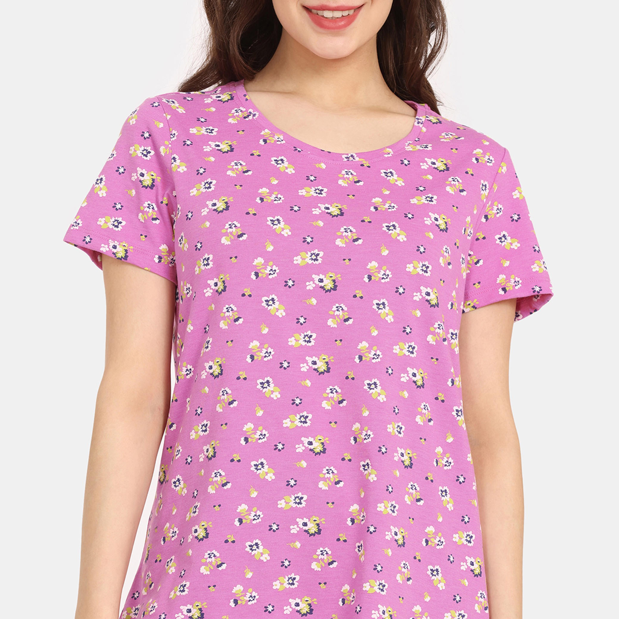 تيشيرتات بأكمام قصيرة وطبعات من زيفامي - طقم من قطعتين-women-clothing-nightwear-pyjamas-tops-image-47