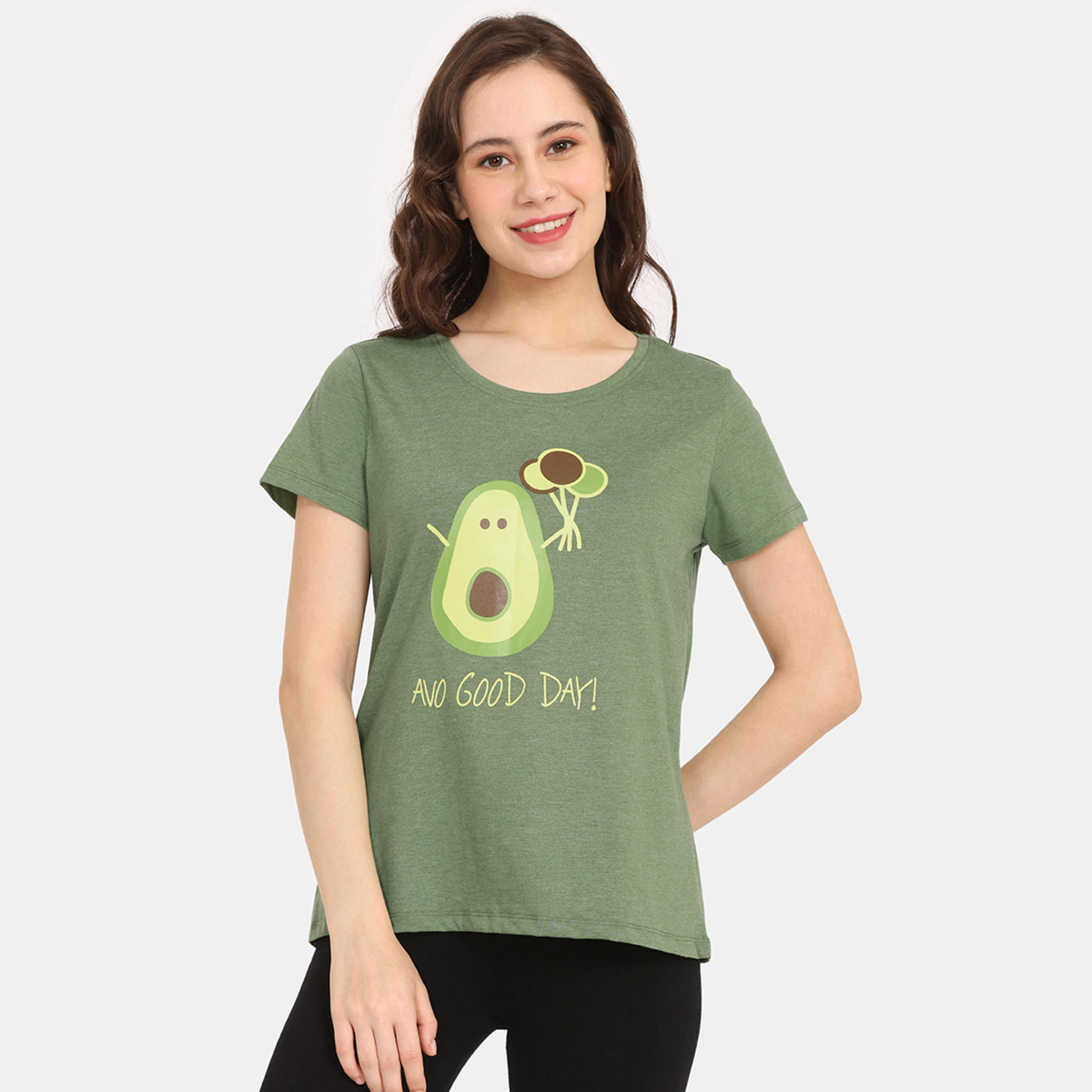 تيشيرتات بأكمام قصيرة وطبعات من زيفامي - طقم من قطعتين-women-clothing-nightwear-pyjamas-tops-image-48