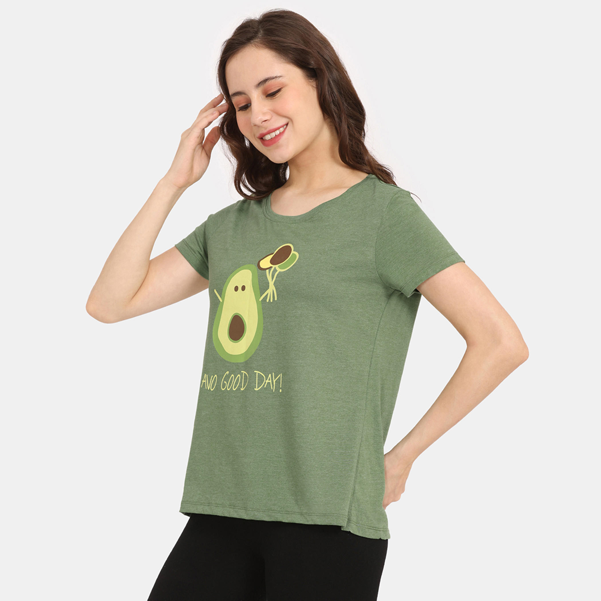 تيشيرتات بأكمام قصيرة وطبعات من زيفامي - طقم من قطعتين-women-clothing-nightwear-pyjamas-tops-image-49