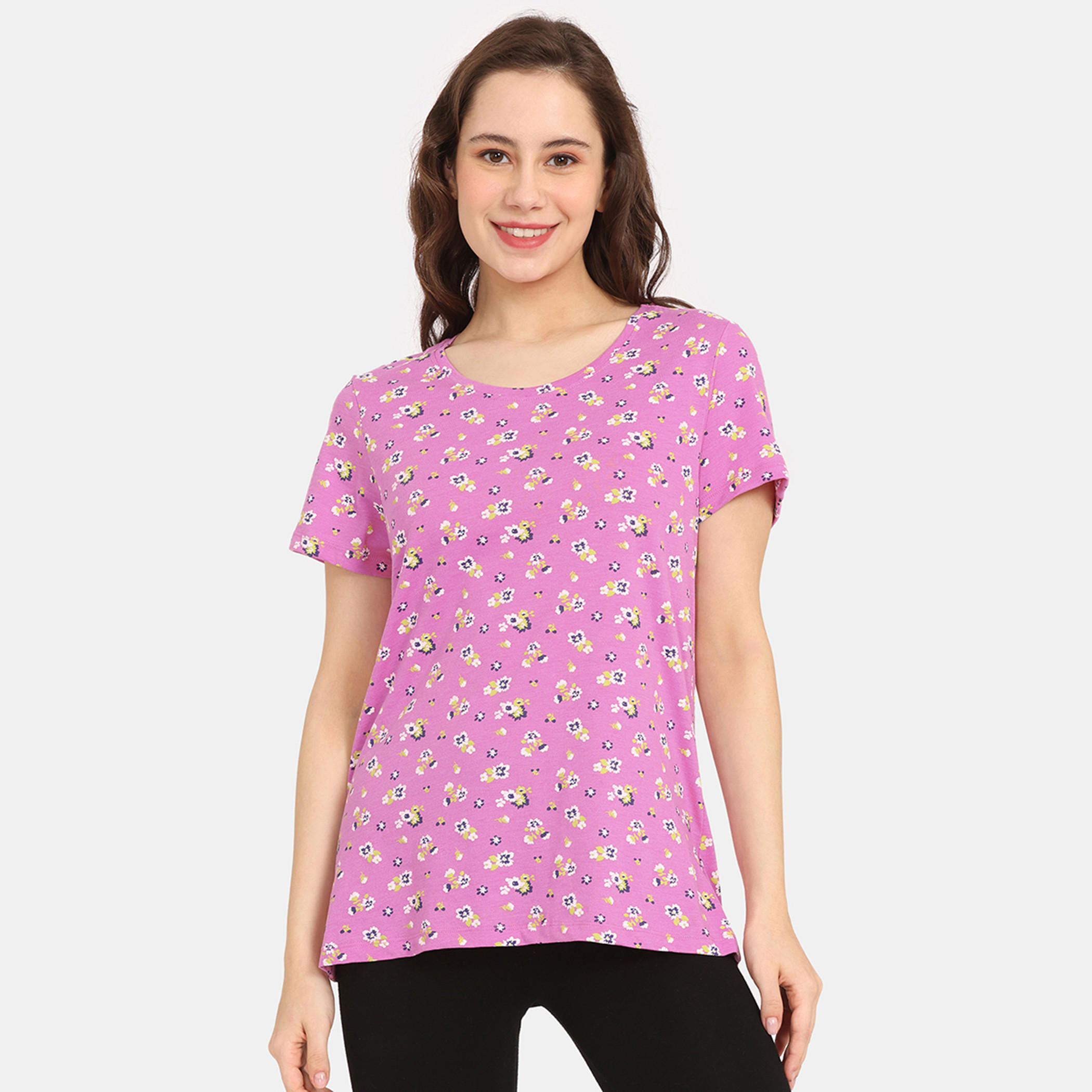 تيشيرتات بأكمام قصيرة وطبعات من زيفامي - طقم من قطعتين-women-clothing-nightwear-pyjamas-tops-image-53