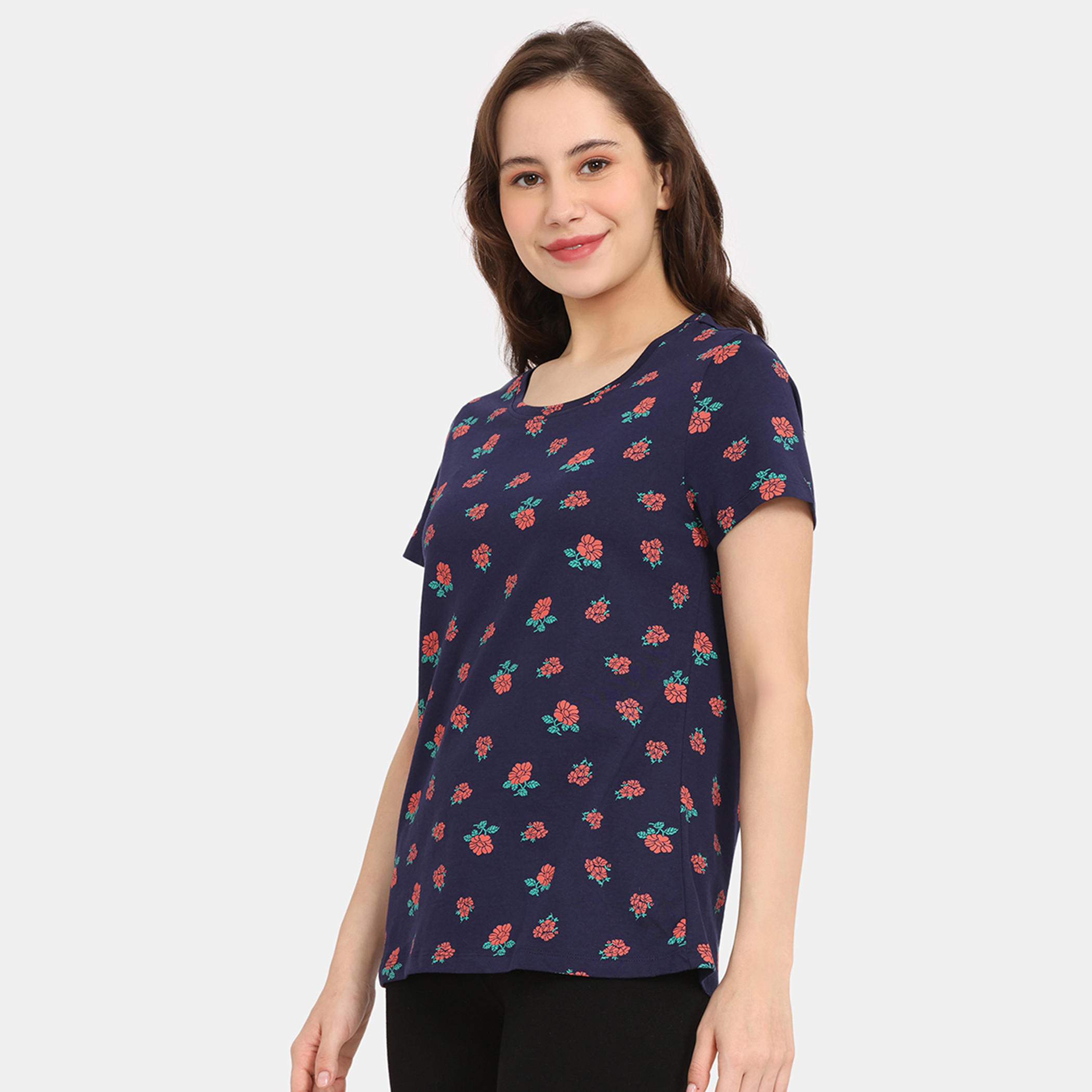 تيشيرتات بأكمام قصيرة وطبعات من زيفامي - طقم من قطعتين-women-clothing-nightwear-pyjamas-tops-image-65