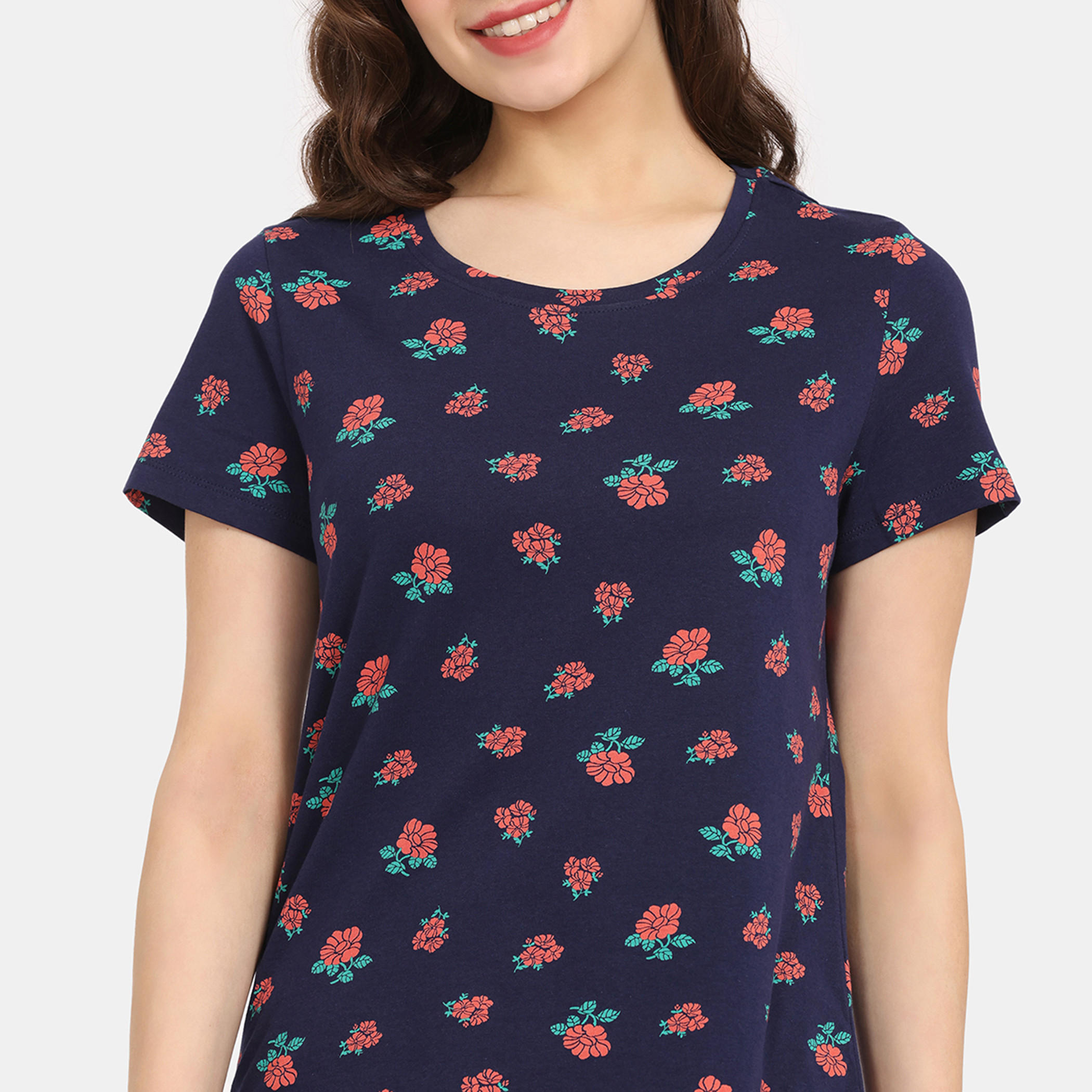 تيشيرتات بأكمام قصيرة وطبعات من زيفامي - طقم من قطعتين-women-clothing-nightwear-pyjamas-tops-image-58