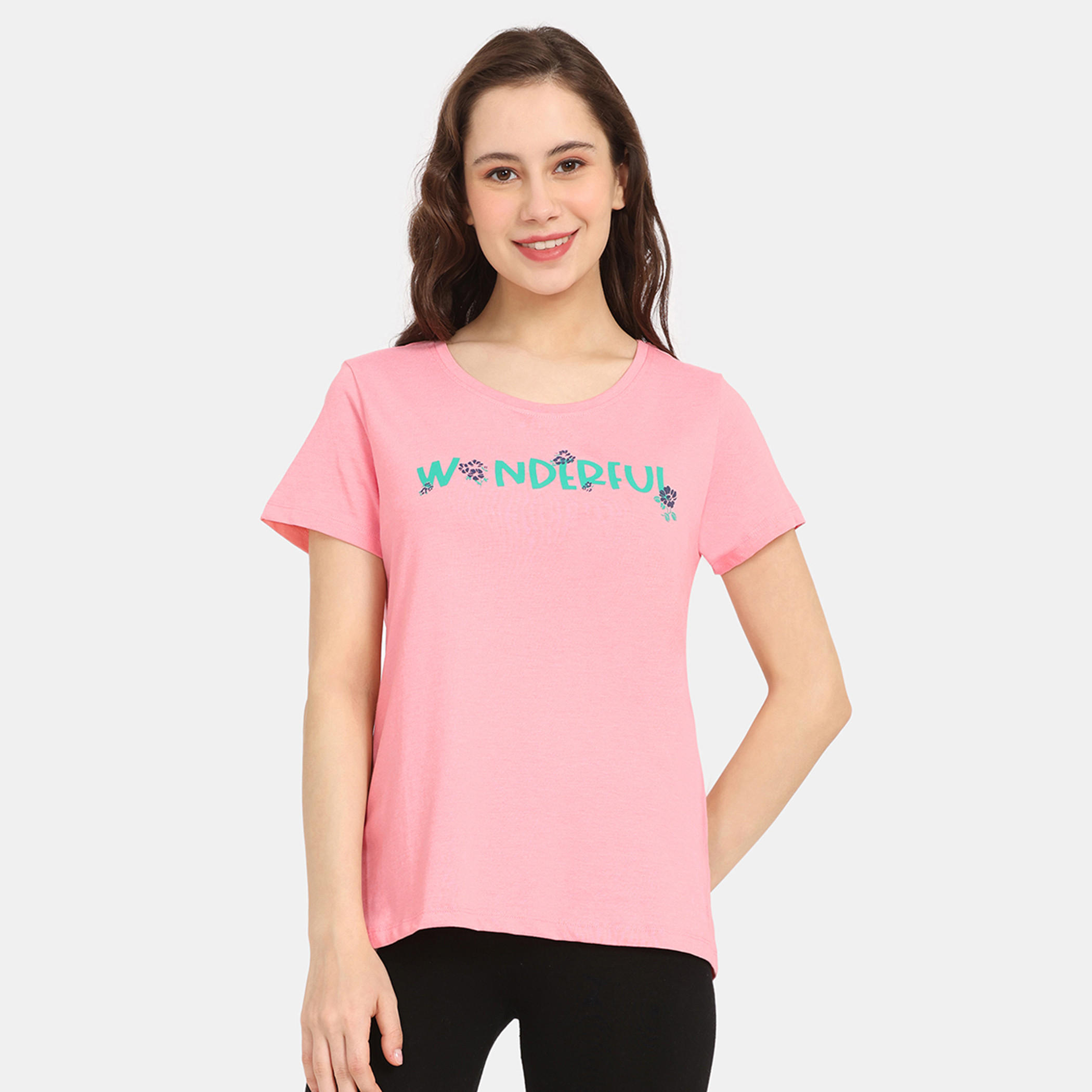 تيشيرتات بأكمام قصيرة وطبعات من زيفامي - طقم من قطعتين-women-clothing-nightwear-pyjamas-tops-image-59
