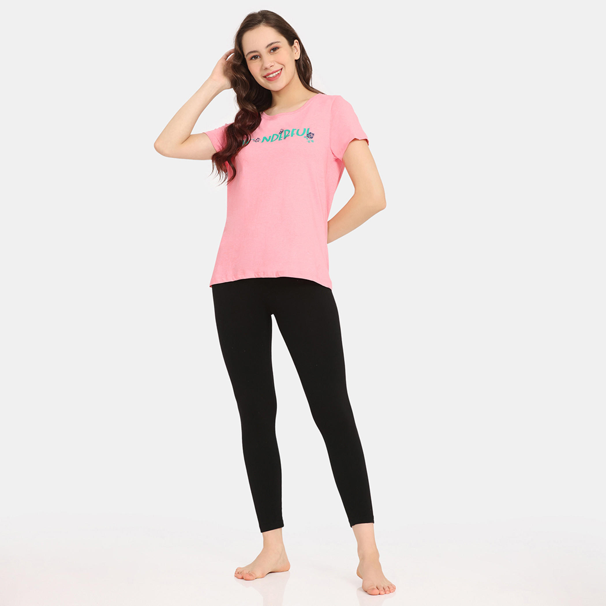 تيشيرتات بأكمام قصيرة وطبعات من زيفامي - طقم من قطعتين-women-clothing-nightwear-pyjamas-tops-image-62