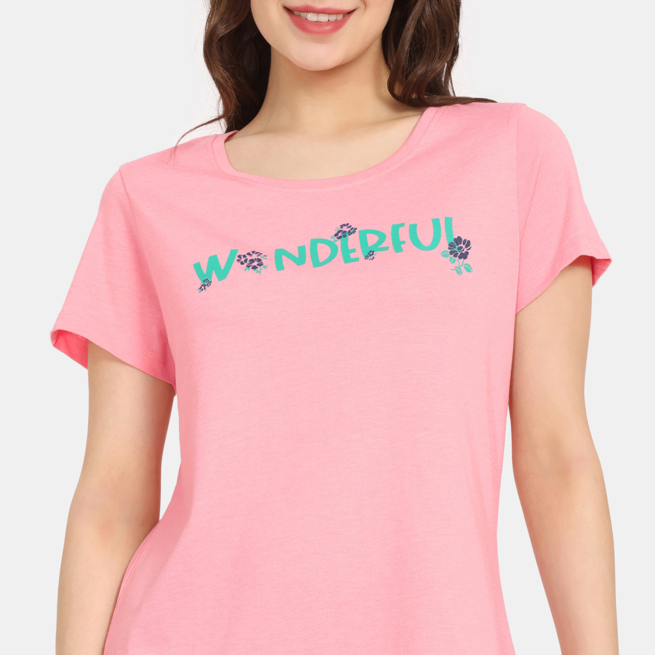 تيشيرتات بأكمام قصيرة وطبعات من زيفامي - طقم من قطعتين-women-clothing-nightwear-pyjamas-tops-image-63