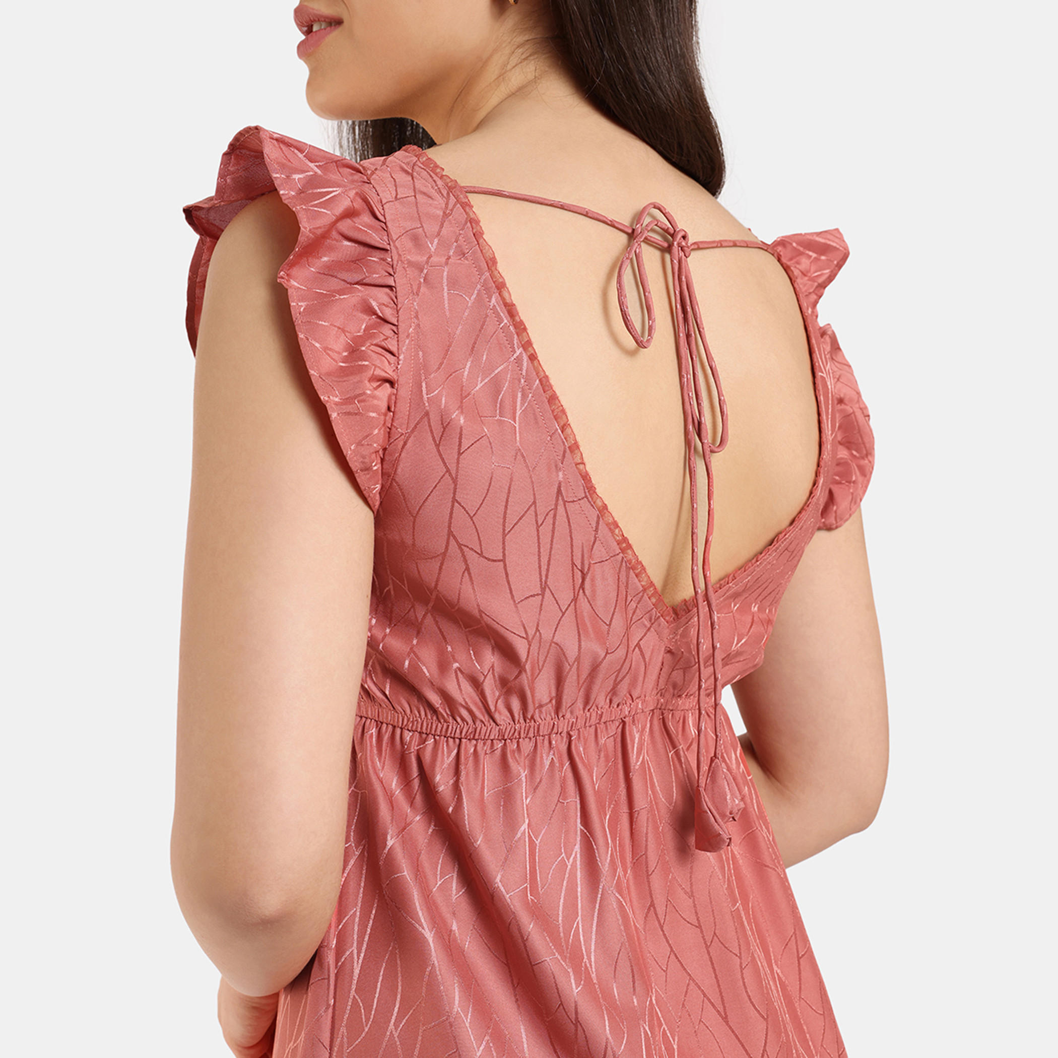 قميص نوم بلا أكمام بأربطة وتفاصيل فتحة وطبعات من زيفامي-women-clothing-nightwear-nighties-image-6
