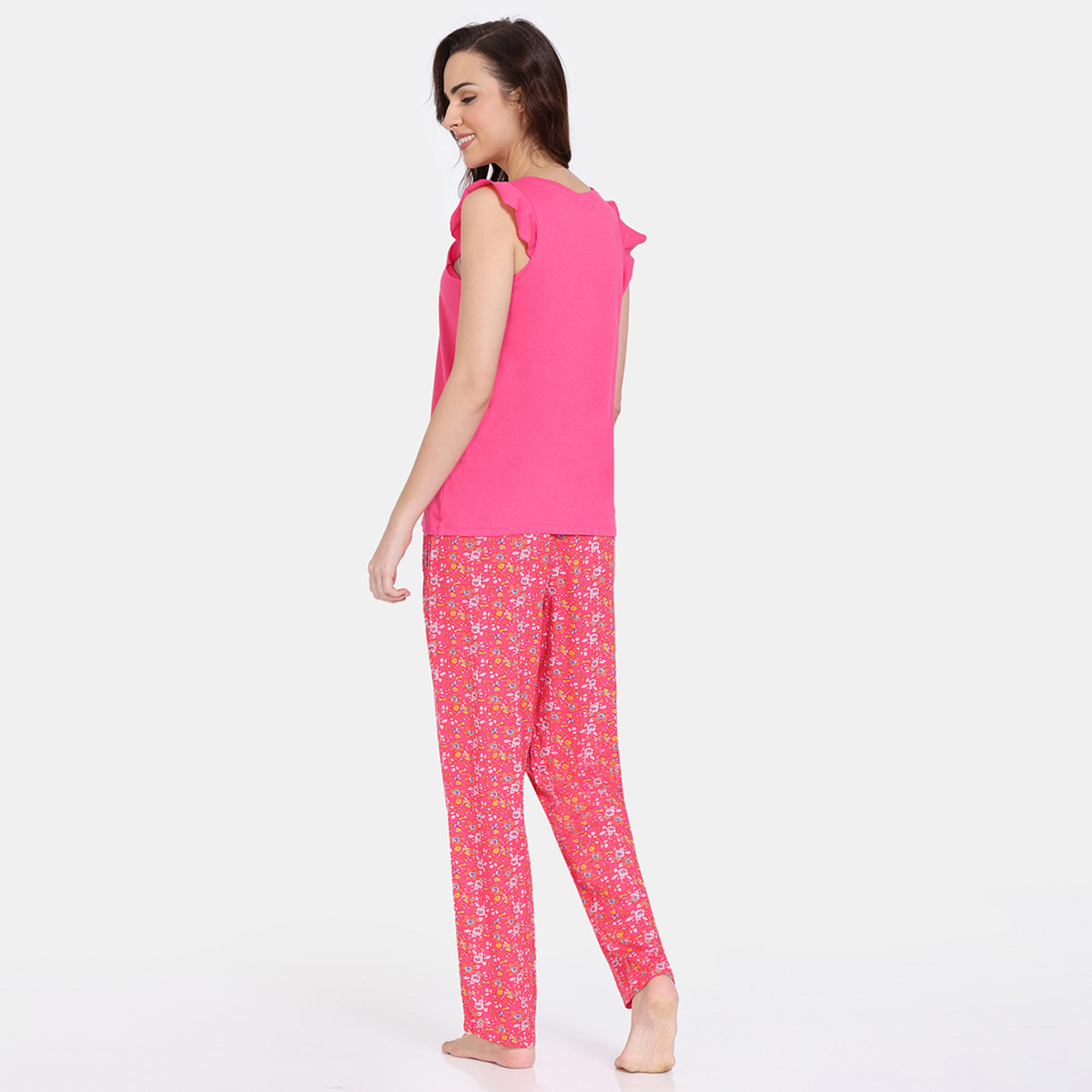 Zivame Floral Print Sleeveless Top and Pyjama Set-women-clothing-nightwear-pyjamas-longsets-image-8