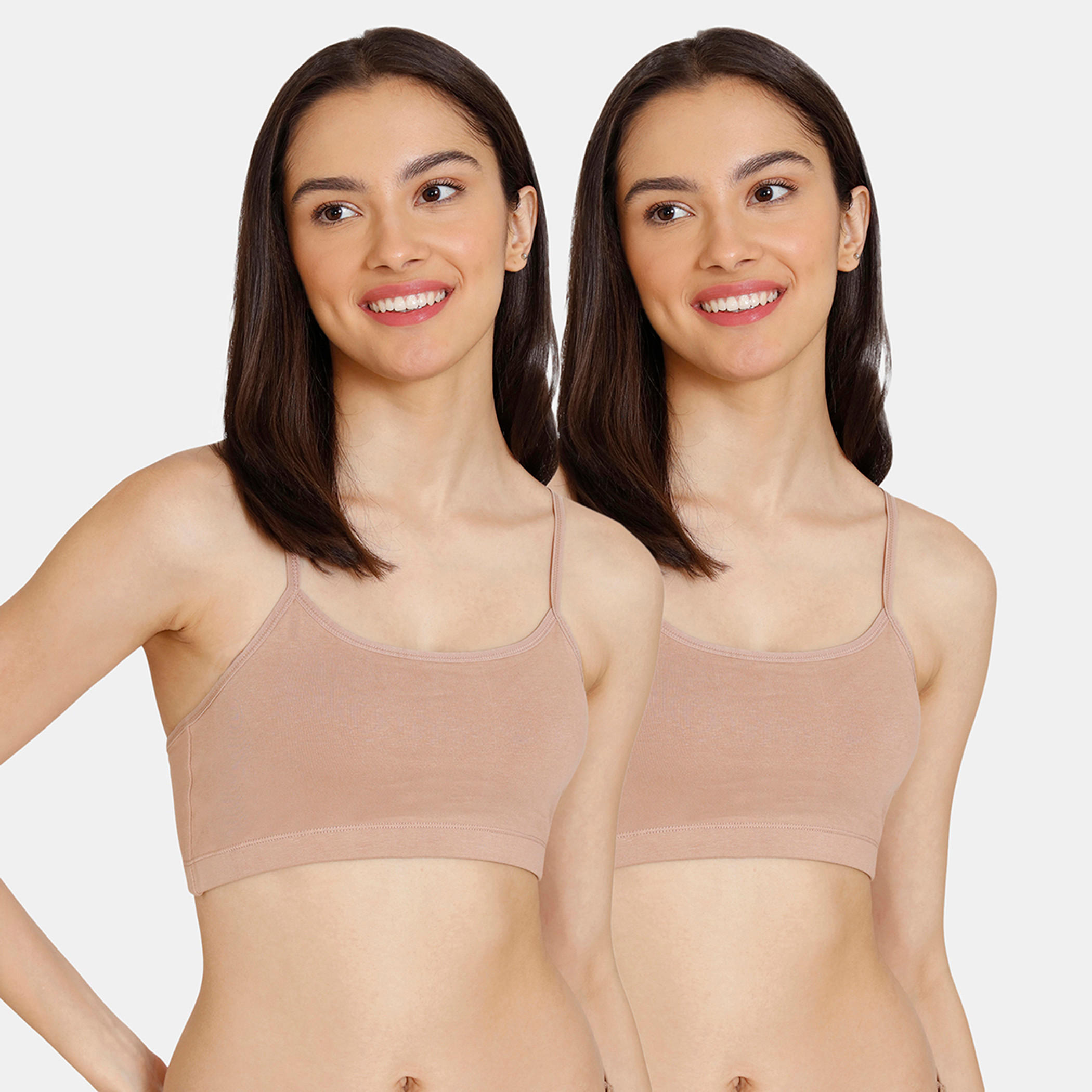 صدرية غير مبطنة دون أسلاك من زيفامي - طقم من قطعتين-women-clothing-lingerie-bras-image-1