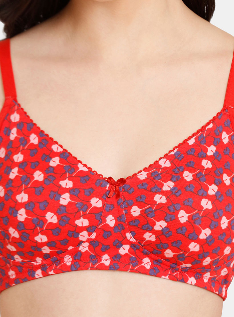 صدريّة بتفاصيل دانتيل وطبعات أزهار وحمّالات قابلة للتّعديل من زيفامي-women-clothing-lingerie-bras-image-4