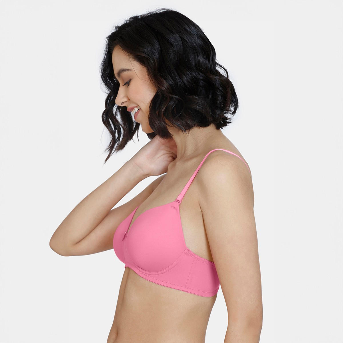 صدرية تيشيرت مبطنة بخطاف إغلاق من زيفامي-women-clothing-lingerie-bras-image-23