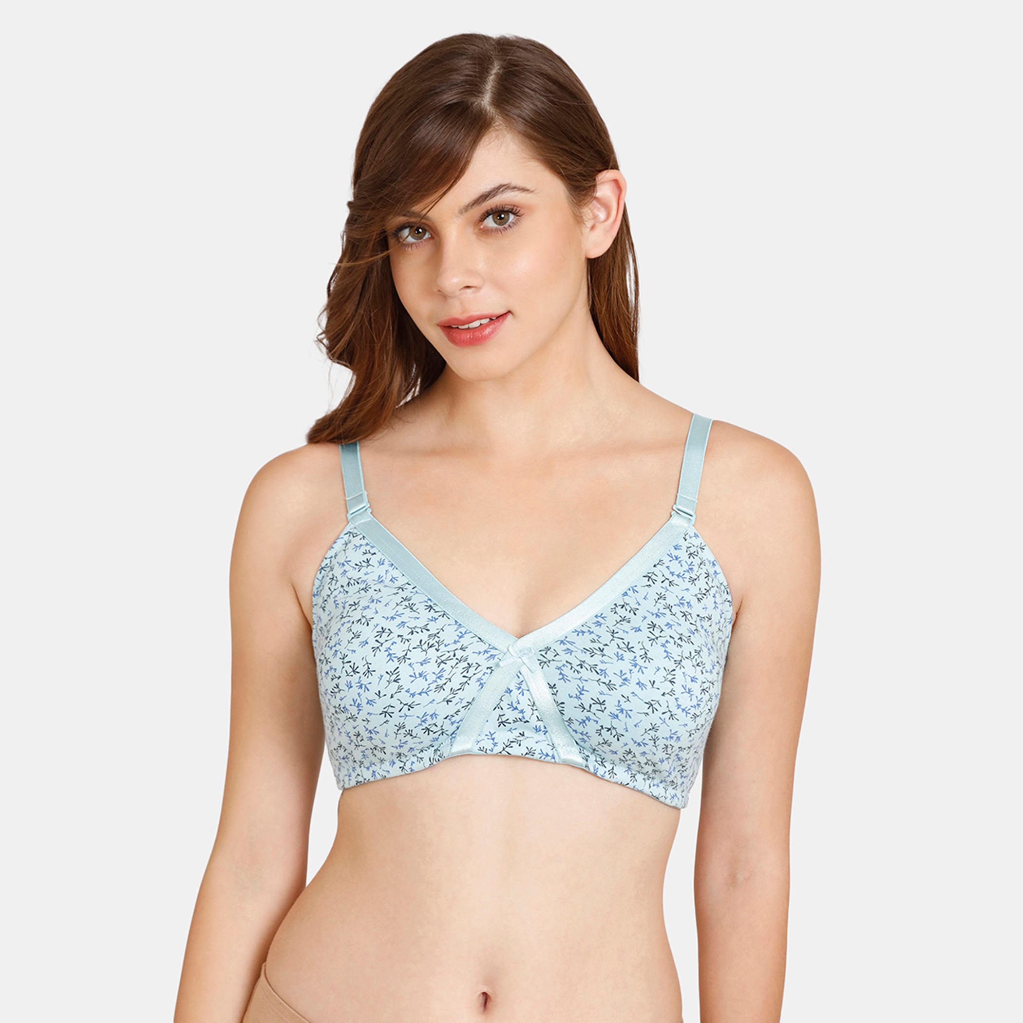 صدرية تيشيرت بمشبك إغلاق وطبعات زهرية من زيفامي-women-clothing-lingerie-bras-image-5