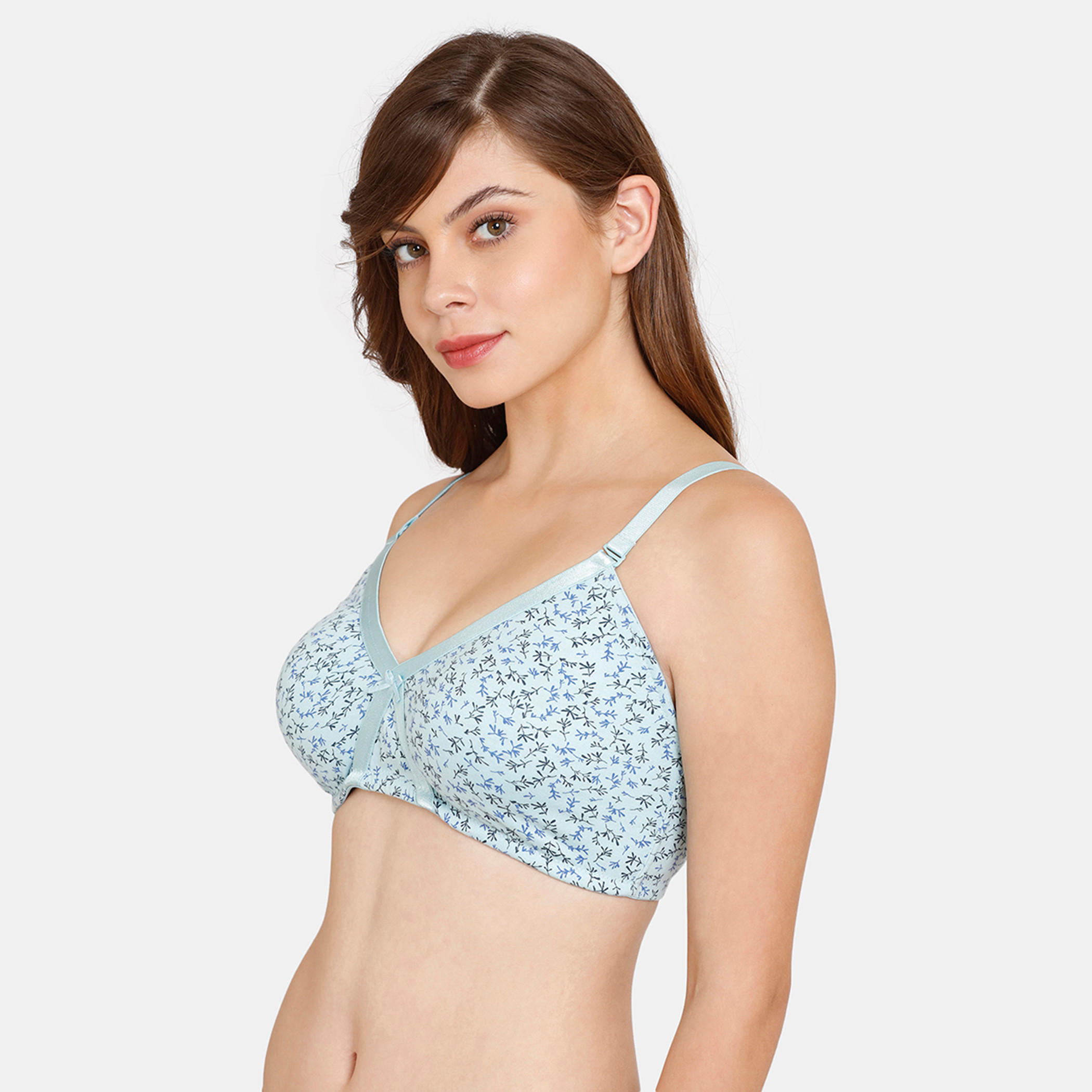 صدرية تيشيرت بمشبك إغلاق وطبعات زهرية من زيفامي-women-clothing-lingerie-bras-image-6