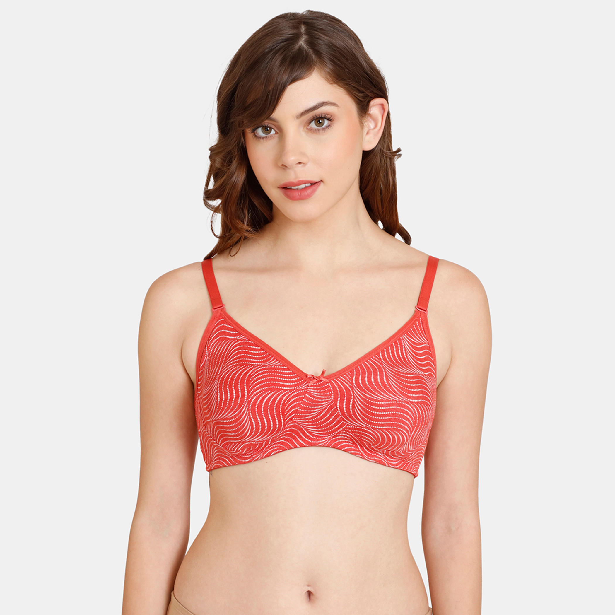 صدرية غير مبطنة دون سلك بمشبك إغلاق وطبعات من زيفامي-women-clothing-lingerie-bras-image-1