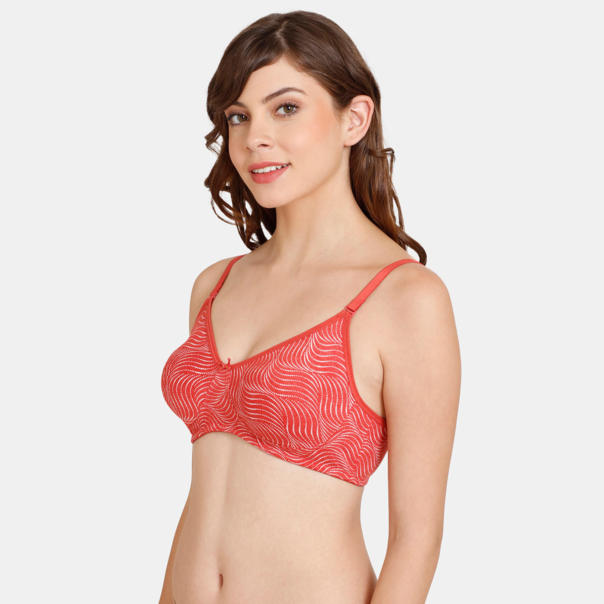 صدرية غير مبطنة دون سلك بمشبك إغلاق وطبعات من زيفامي-women-clothing-lingerie-bras-image-2