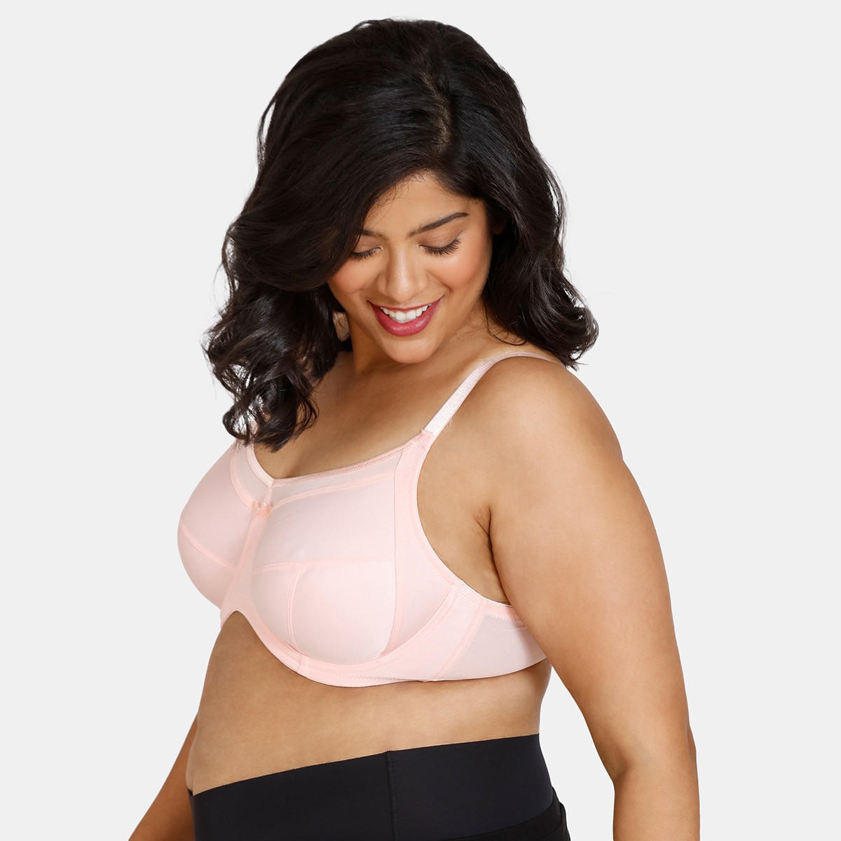 حمالة صدر غير مبطنة بسلك مع حمالات كتف قابلة للتعديل من زيفامي-women-clothing-lingerie-bras-image-3