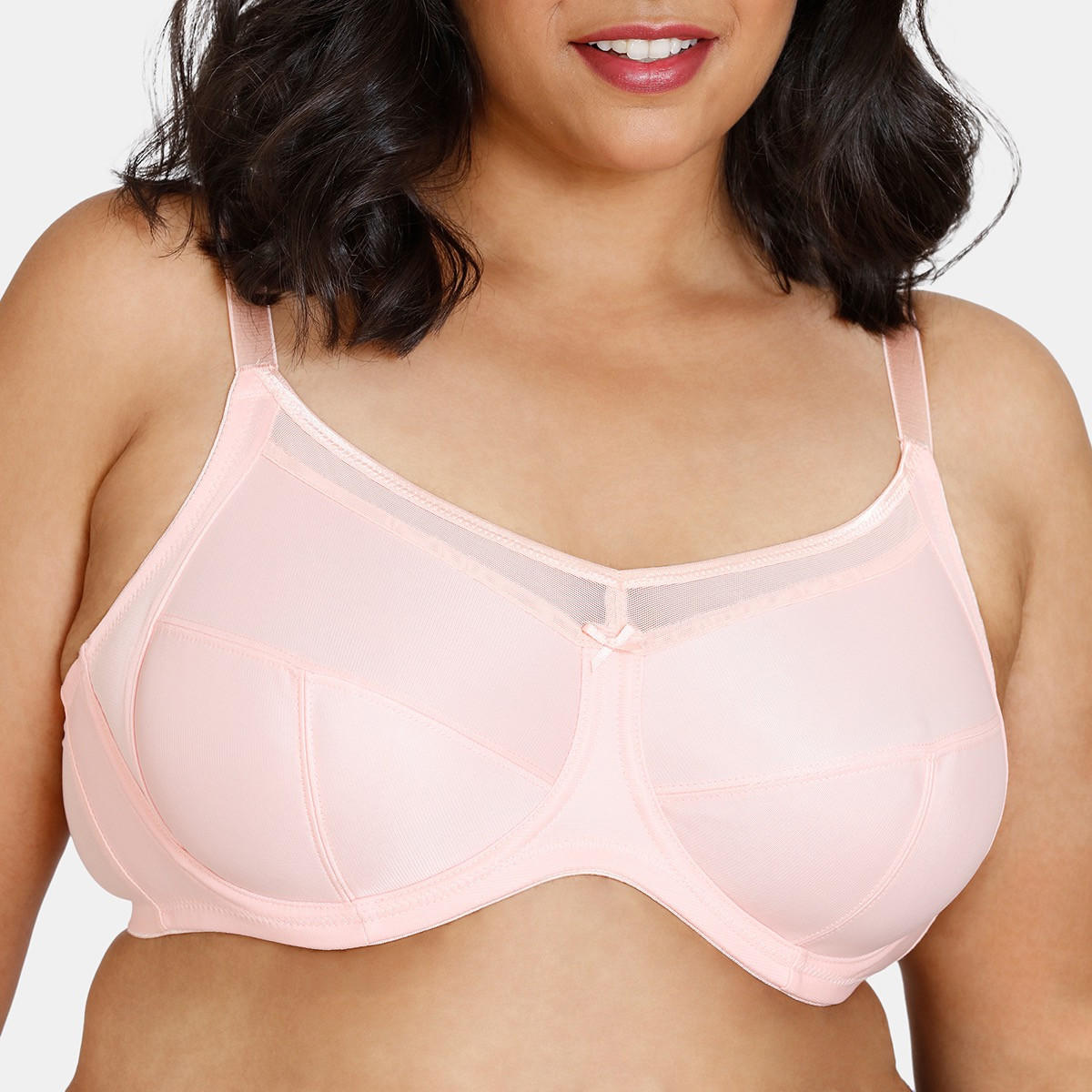 حمالة صدر غير مبطنة بسلك مع حمالات كتف قابلة للتعديل من زيفامي-women-clothing-lingerie-bras-image-1